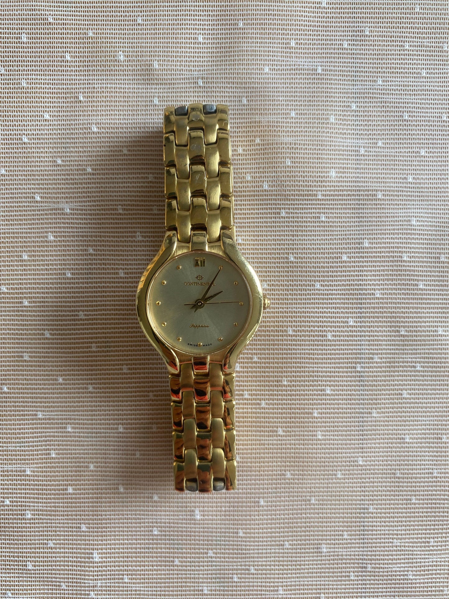 Vintage Sapphire Watch; Continental Vintage Watch