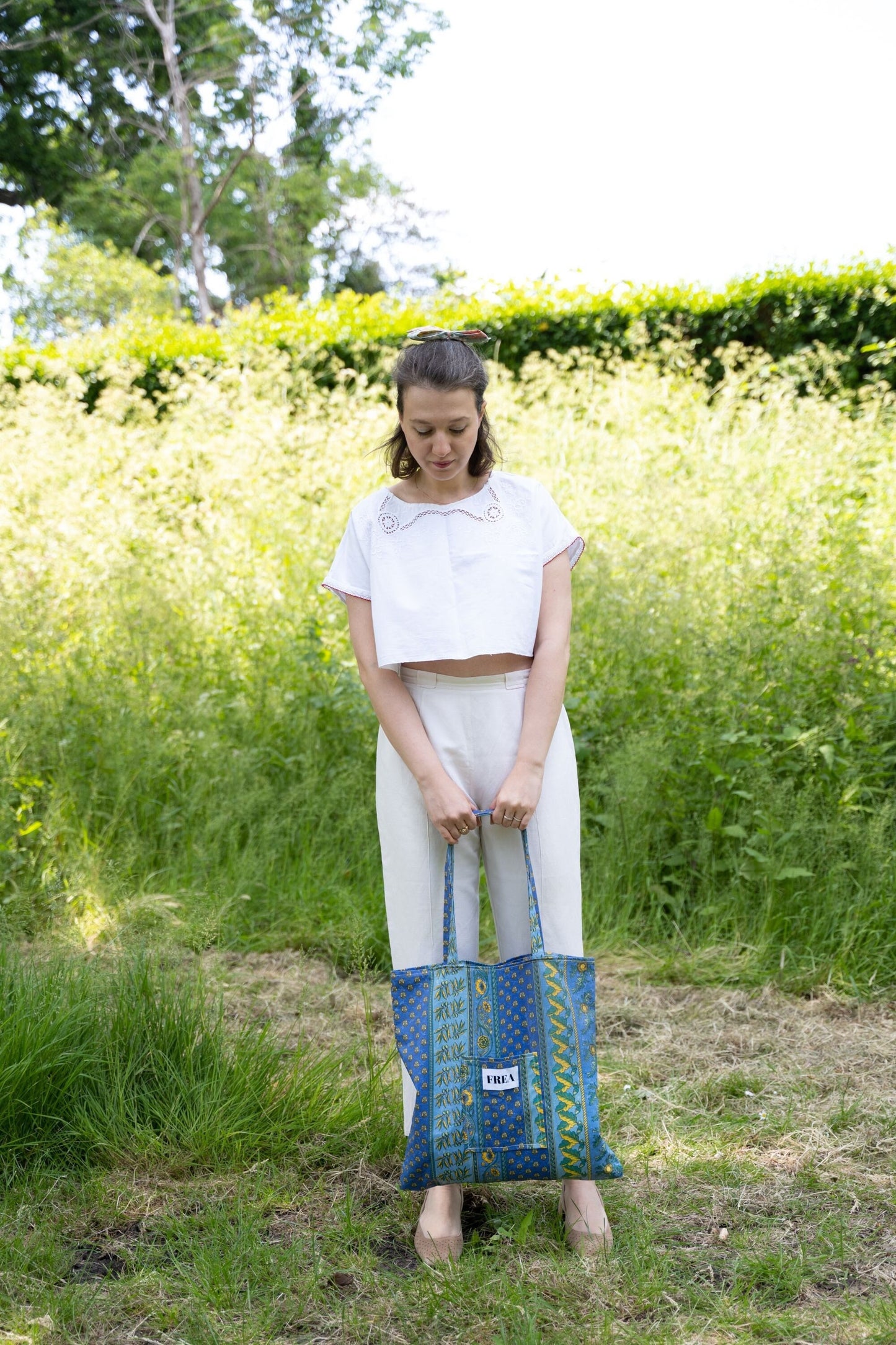 Reworked Tote Bag; Floral Tote Bag; Upcycled Handmade Bag