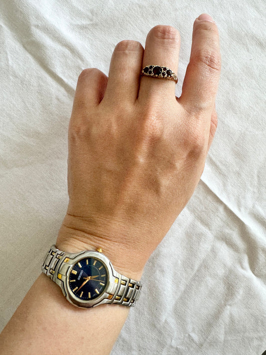 Seiko Watch; Silver Gold Look Watch