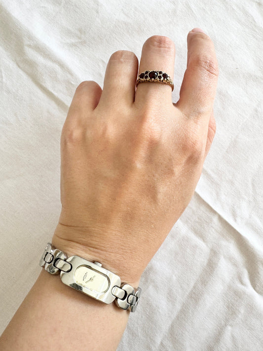 Vintage Braided Watch; Dainty Silver Watch