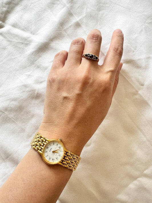 Vintage Braided Watch; Roman Numeral Watch