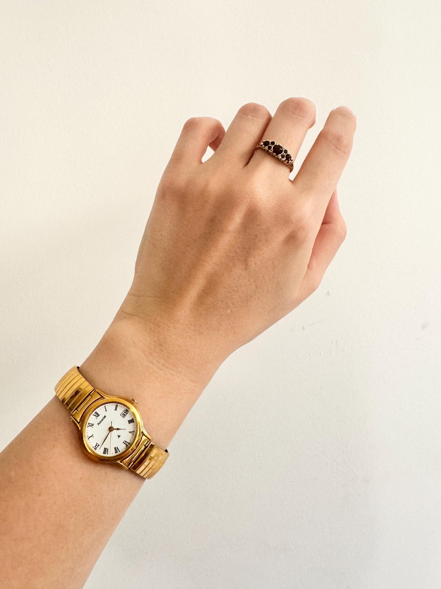 Vintage Elasticated Watch; Roman Number Watch