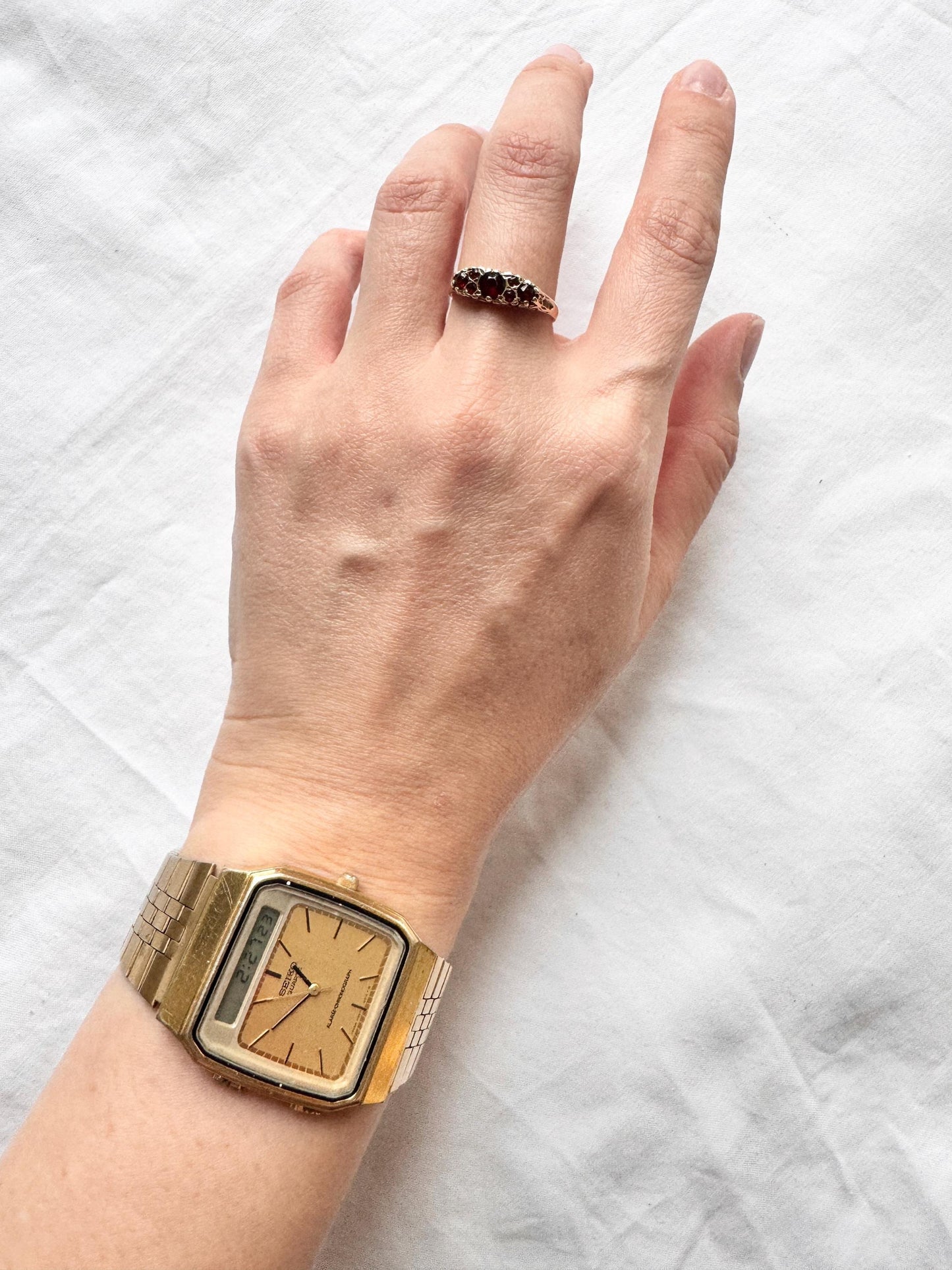 Unisex Seiko Watch; Vintage Square Watch