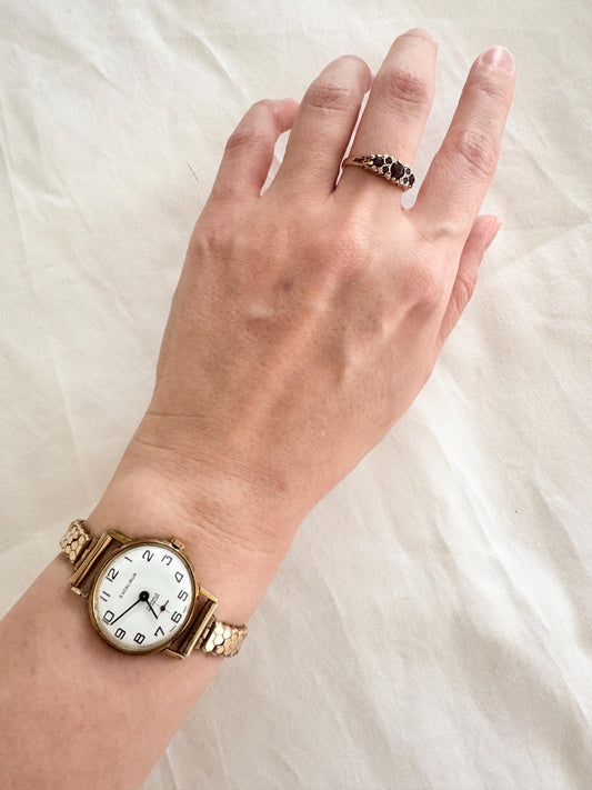 Vintage Hand Wind Watch; Mechanical Elasticated Watch