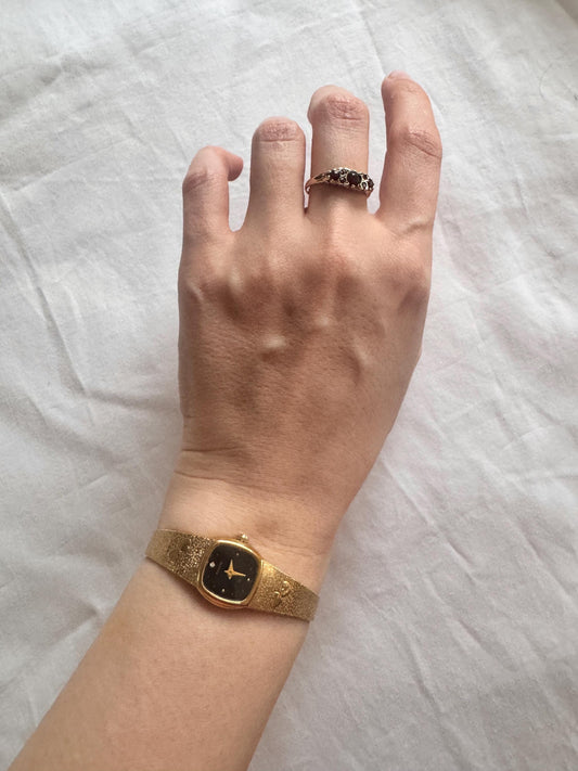 Vintage Heart Detail Watch; Dainty Heart Watch