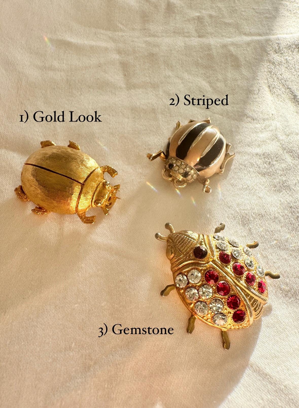 Vintage Bug Brooches; Insect Brooch