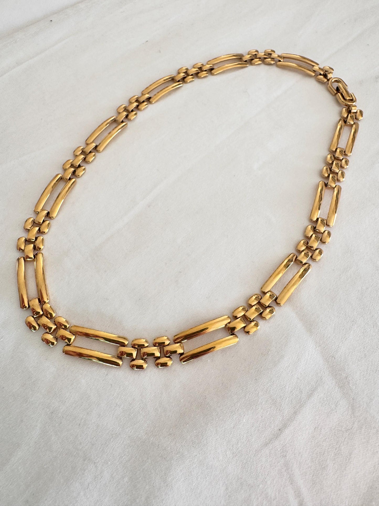 Vintage Braided Necklace; 80s Costume Jewellery Necklace
