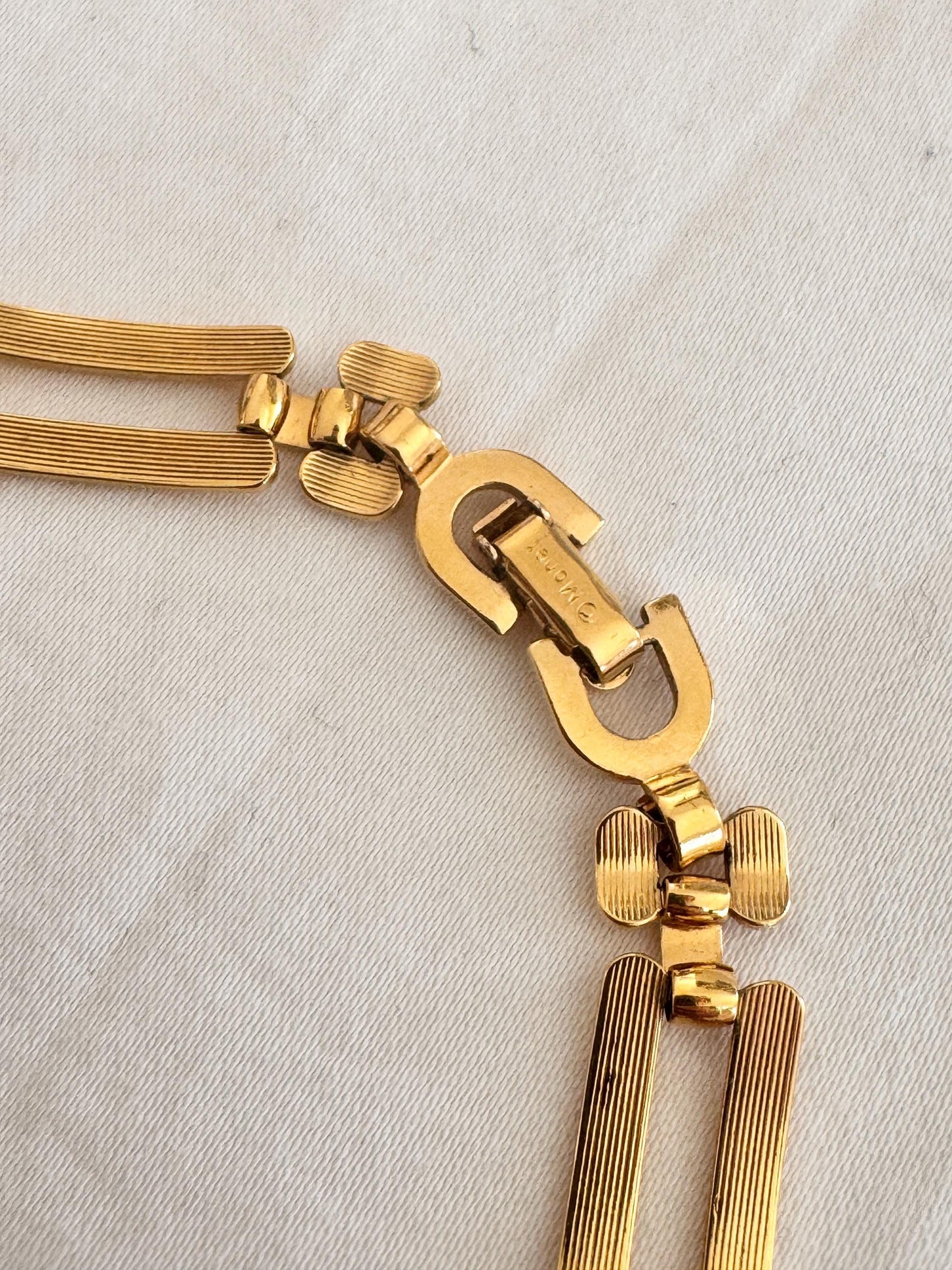Vintage Braided Necklace; 80s Costume Jewellery Necklace