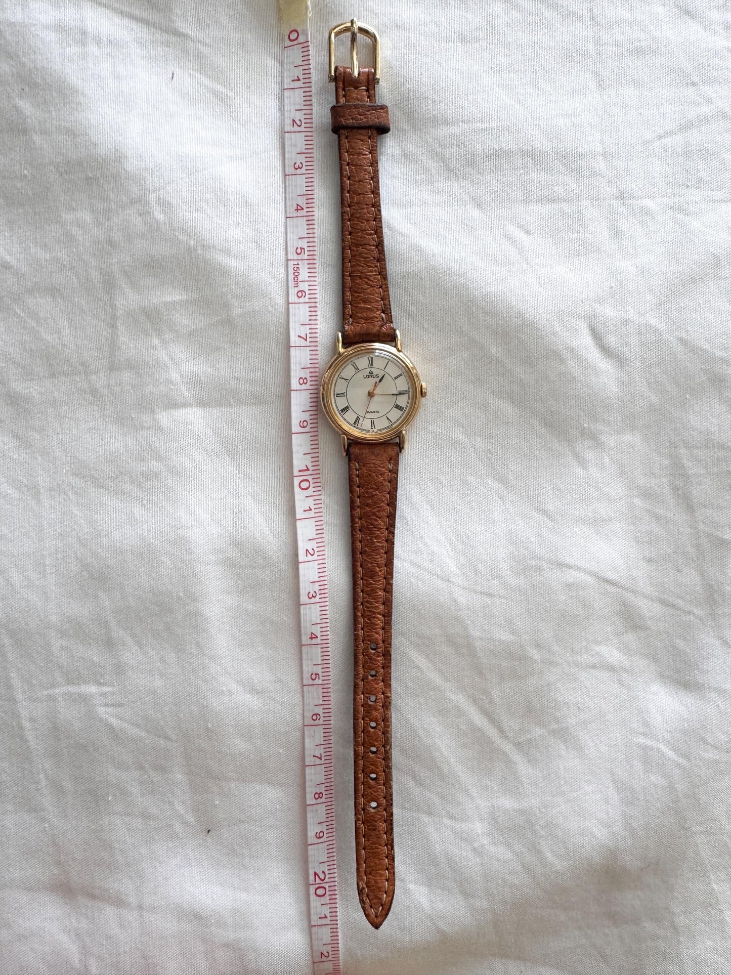 Vintage Leather Watch; Roman Numeral Watch: Brown Leather Watch
