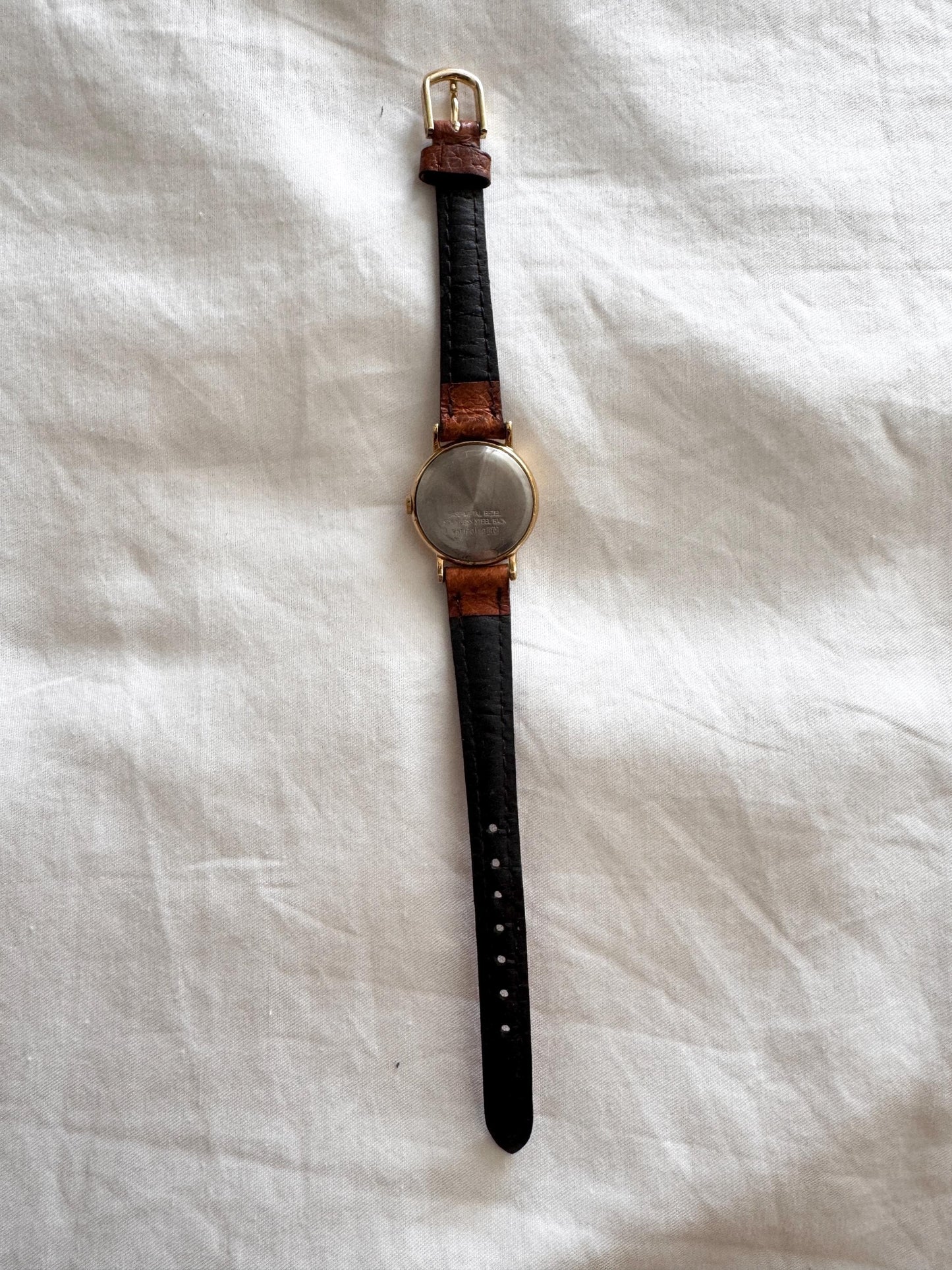 Vintage Leather Watch; Roman Numeral Watch: Brown Leather Watch