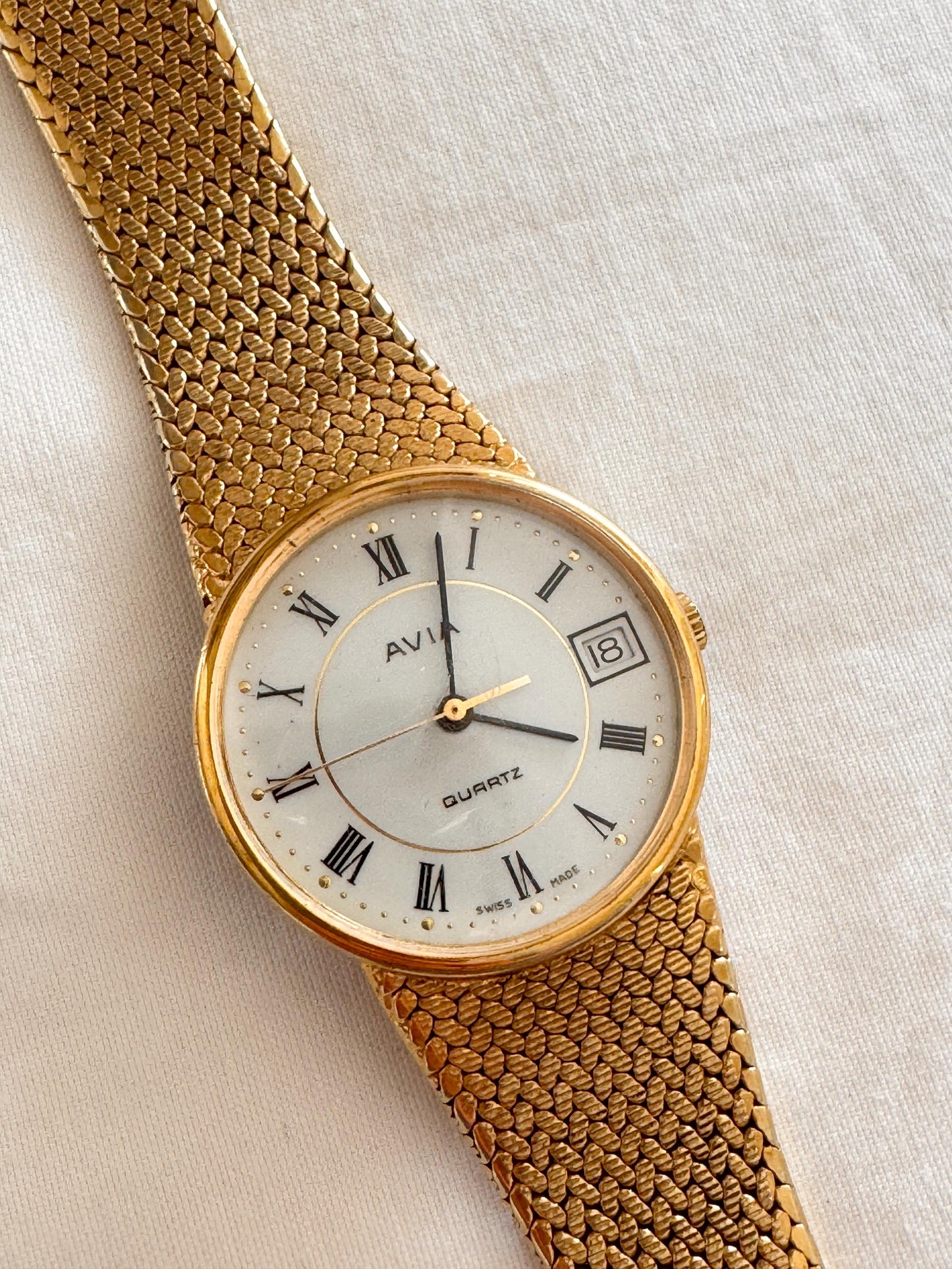 Vintage Unisex Watch; Chunky Roman Numeral Watch