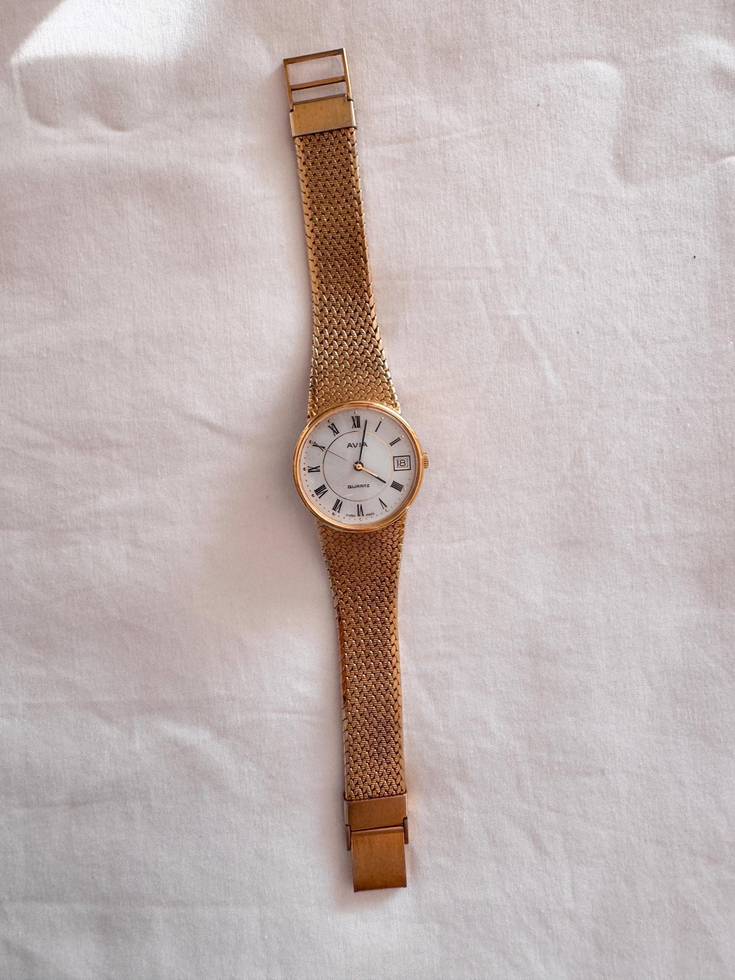 Vintage Unisex Watch; Chunky Roman Numeral Watch