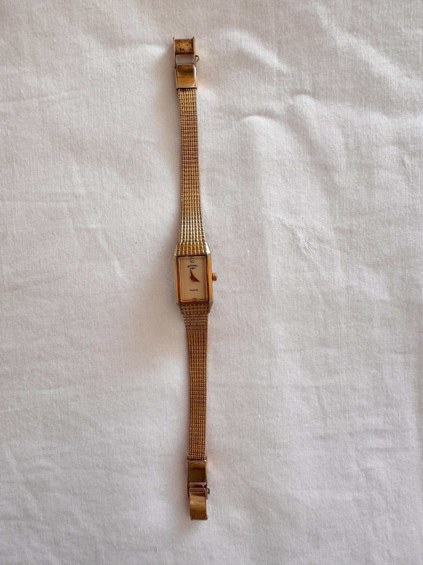 Vintage Rotary Watch; Square Bracelet Watch