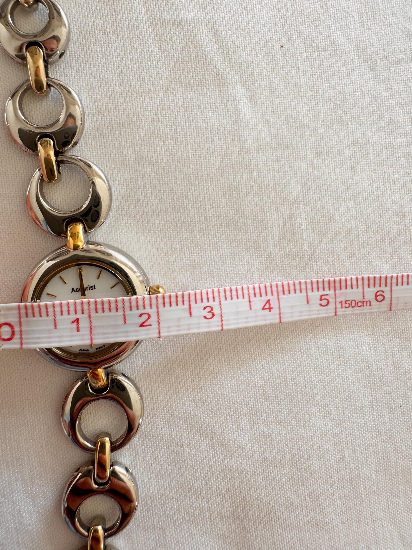 Dainty Bracelet Watch; Vintage Silver Stone Watch