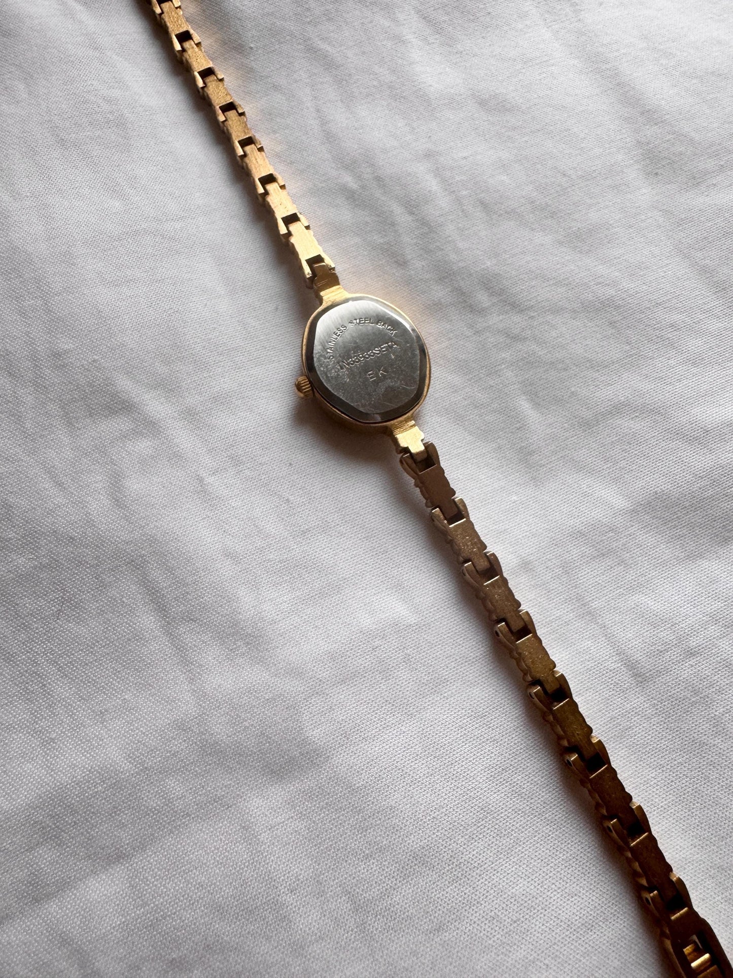 Dainty Bracelet Watch; Vintage Heart Detailed Stone Watch
