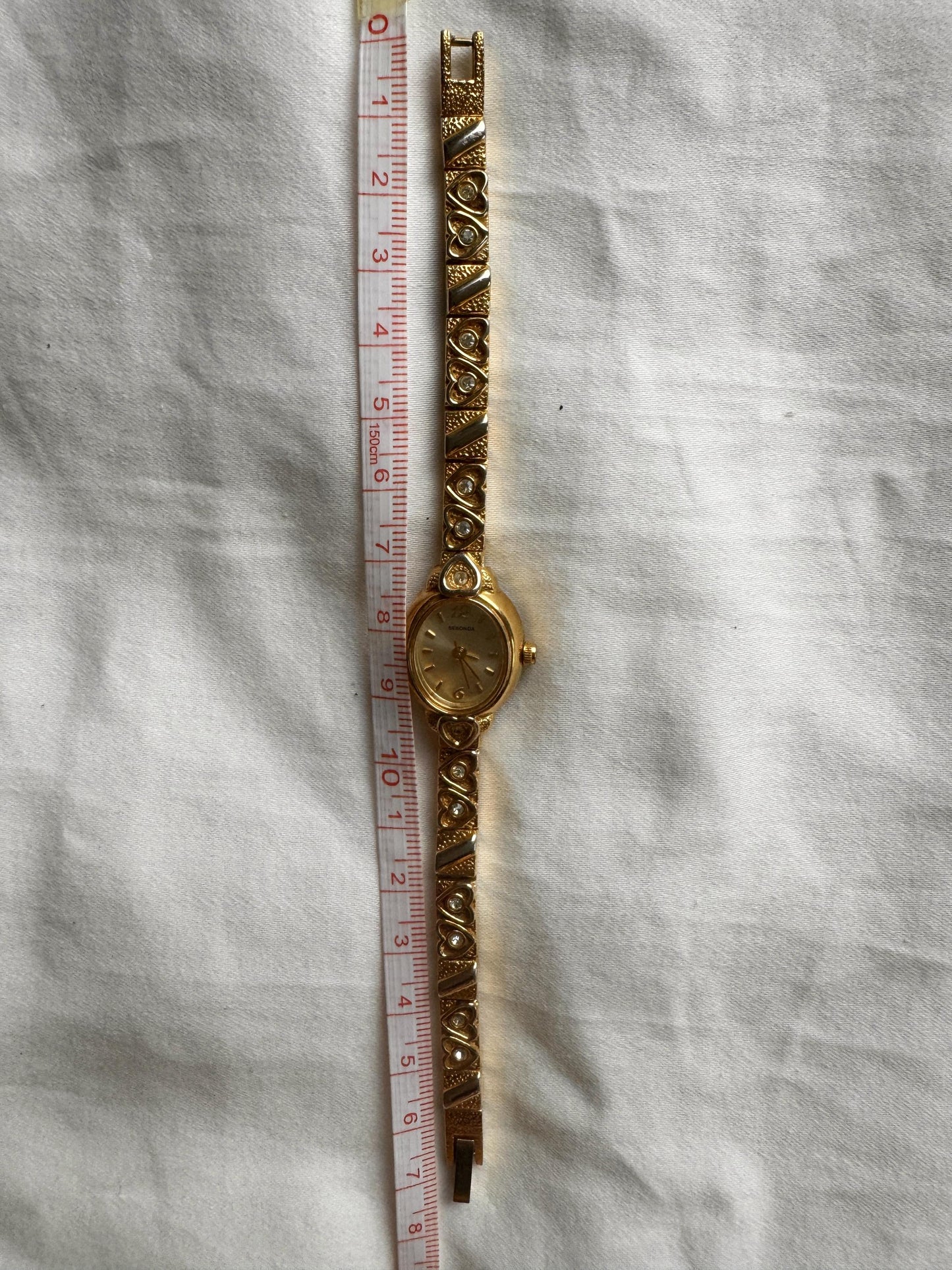 Vintage Heart Watch; Heart Stone Watch