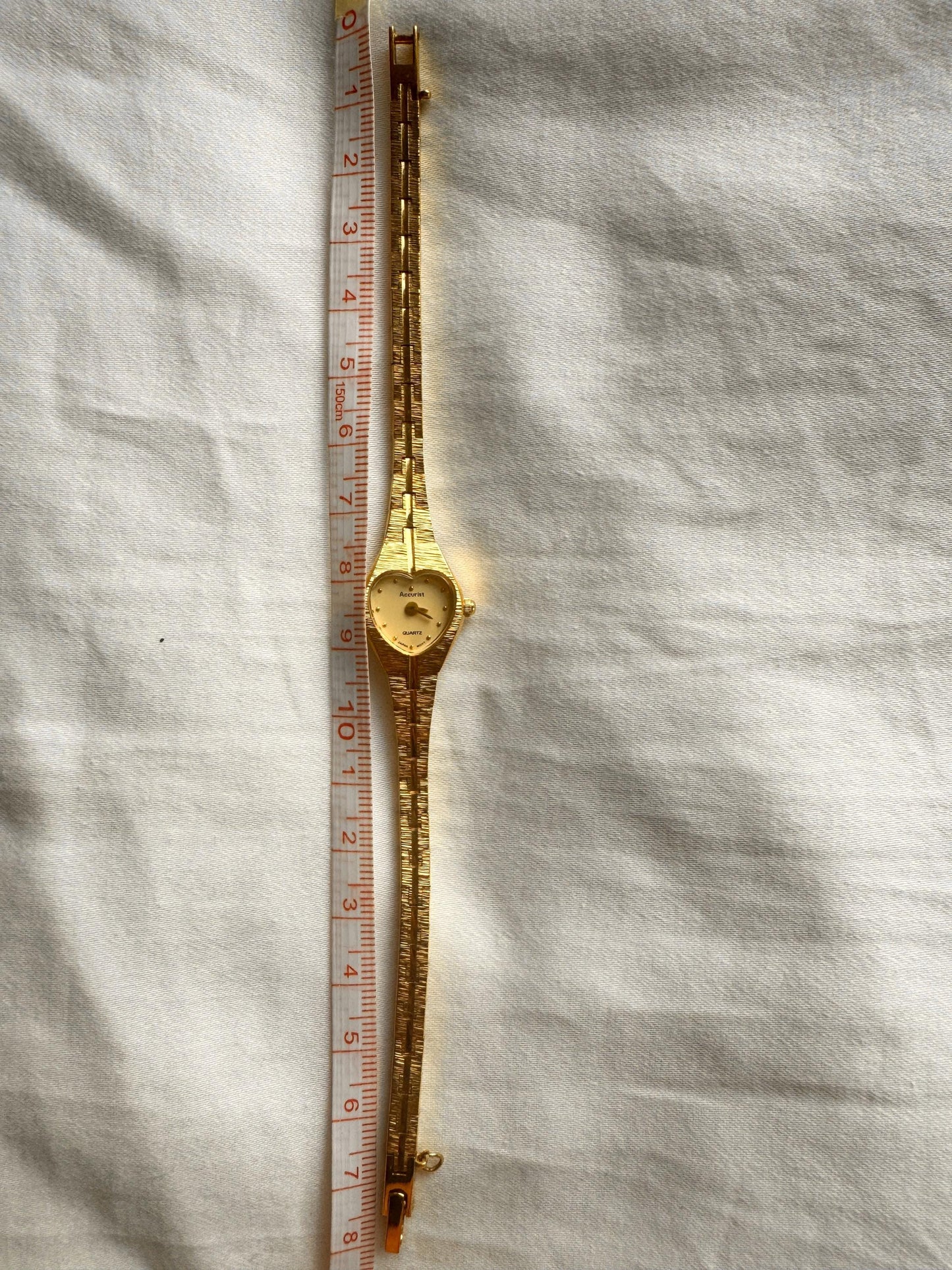 Vintage Heart Watch; Dainty Heart Stone Watch