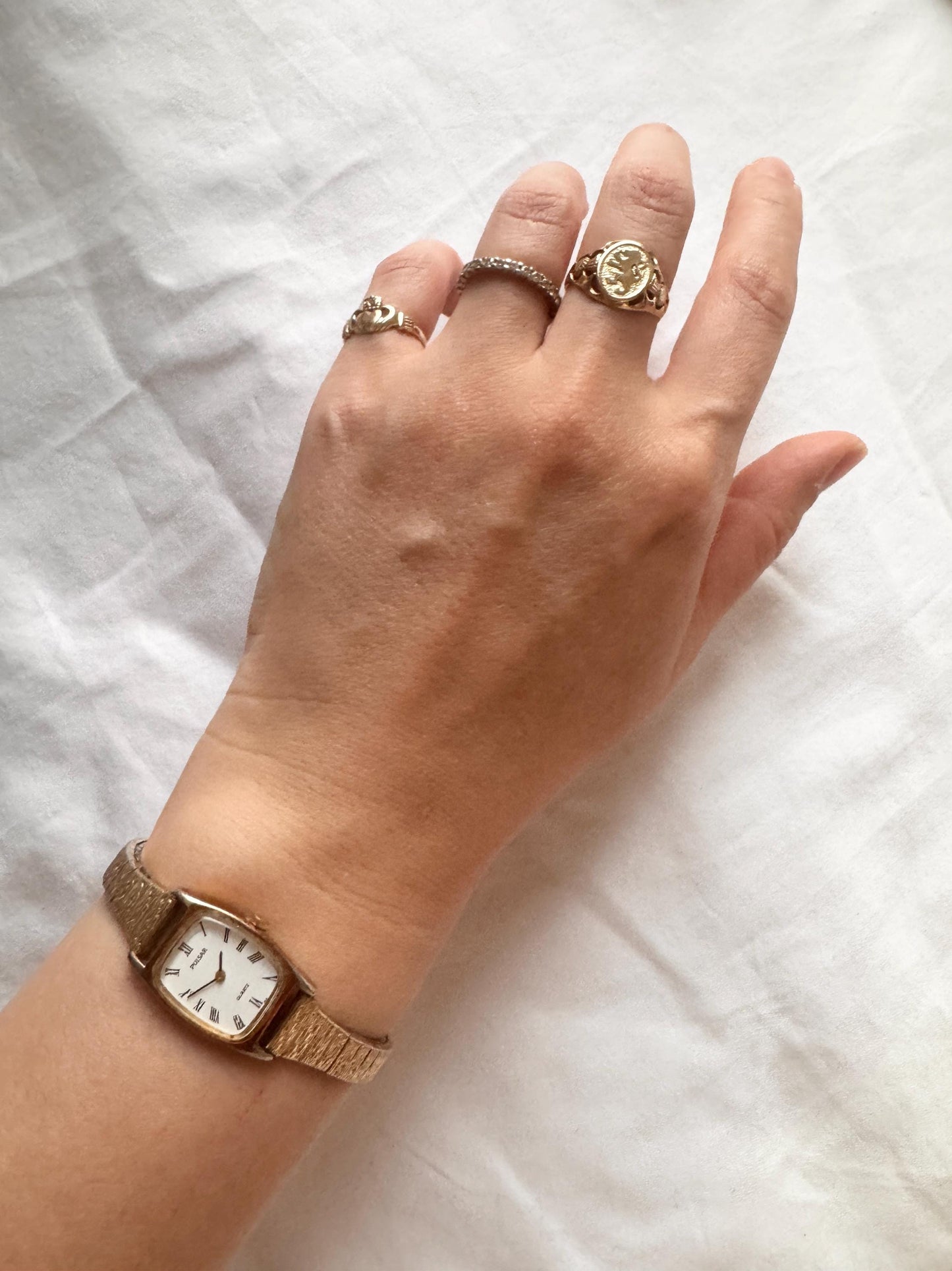 Vintage Square Watch; Dainty Roman Number Watch