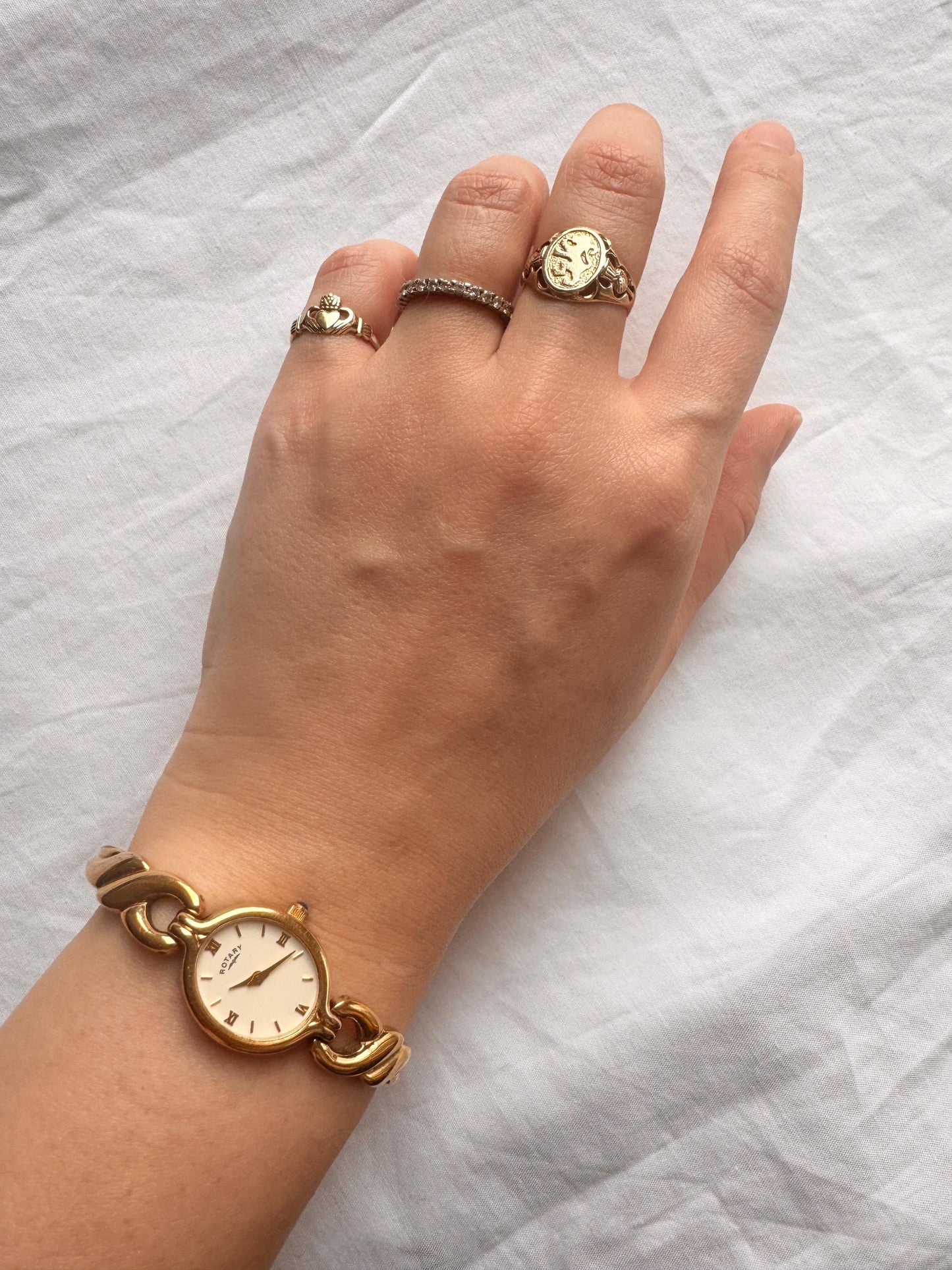 Unique Bracelet Watch; Braided Gold Plated Watch Rotary