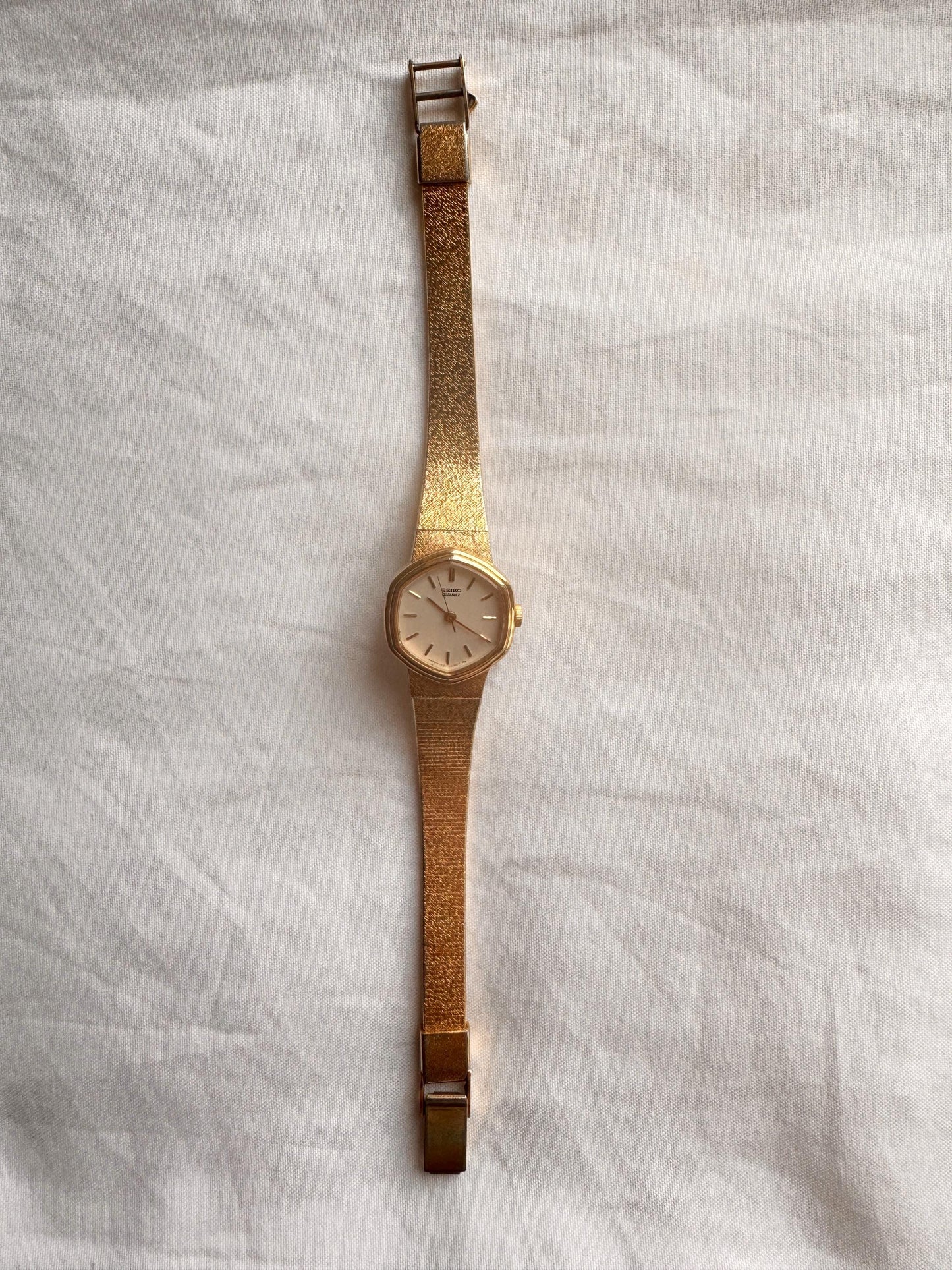 80s Seiko Numeral Watch; Vintage Braided Watch