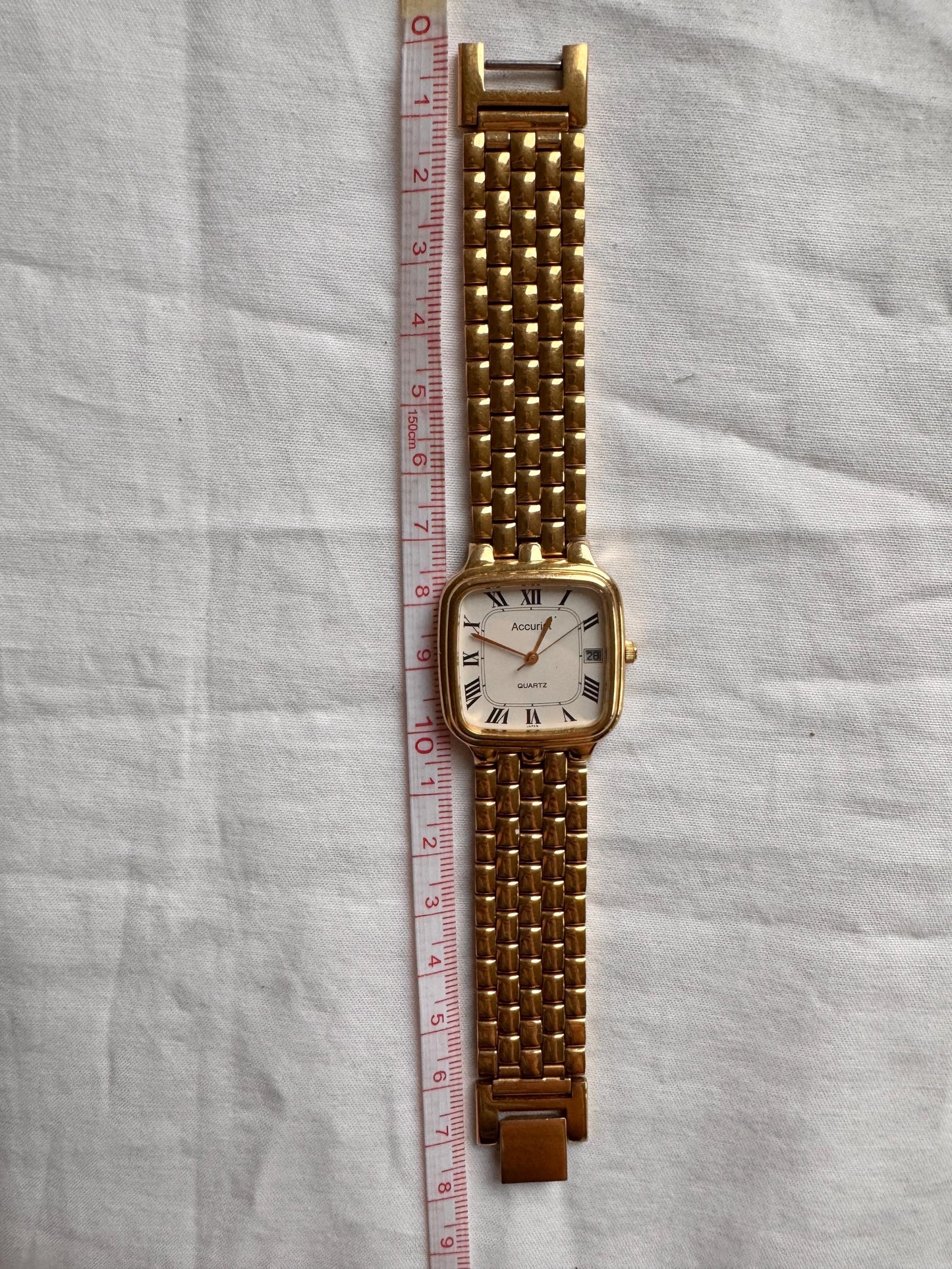90s Vintage Square Watch; Chunky Roman Number Watch
