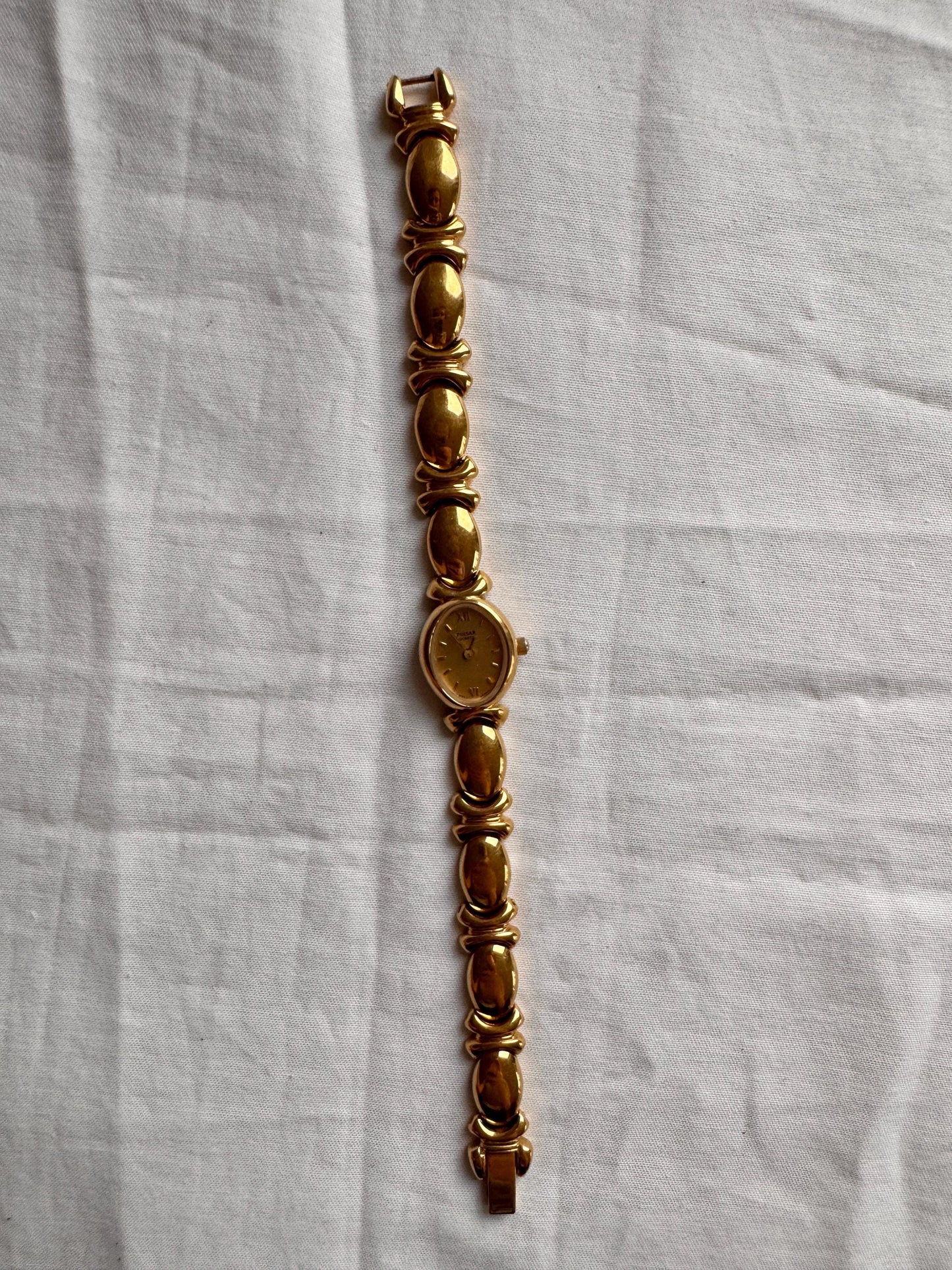 Rare Bracelet Watch; Vintage Roman Number Oval Watch