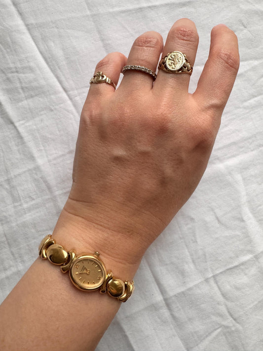 Rare Bracelet Watch; Vintage Roman Number Oval Watch