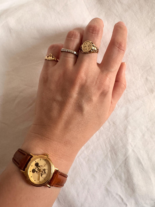 Vintage Leather Watch: Mickey Mouse Vintage Watch