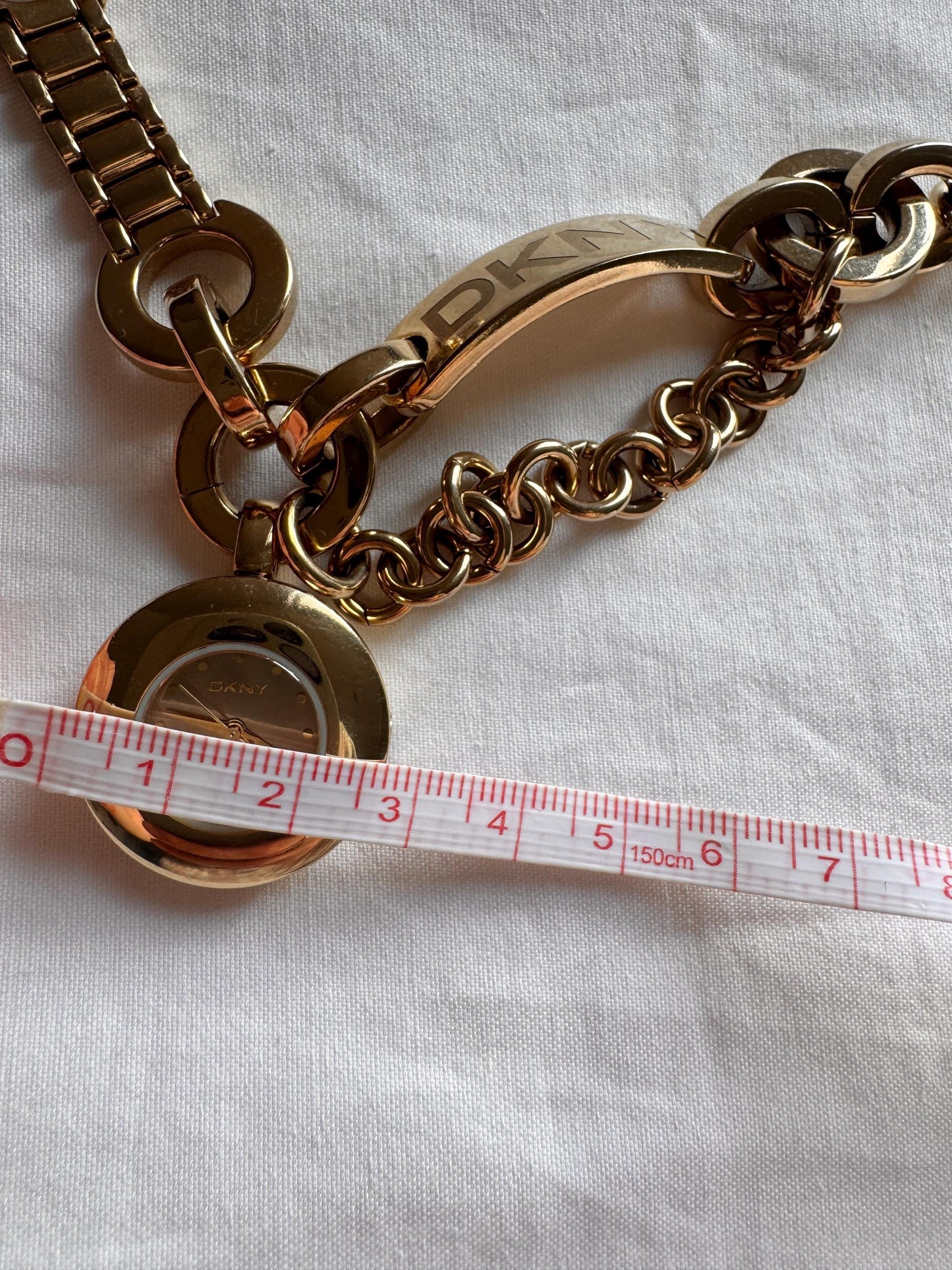 Charm Heart Bracelet Watch; Anne Klein Chain Watch