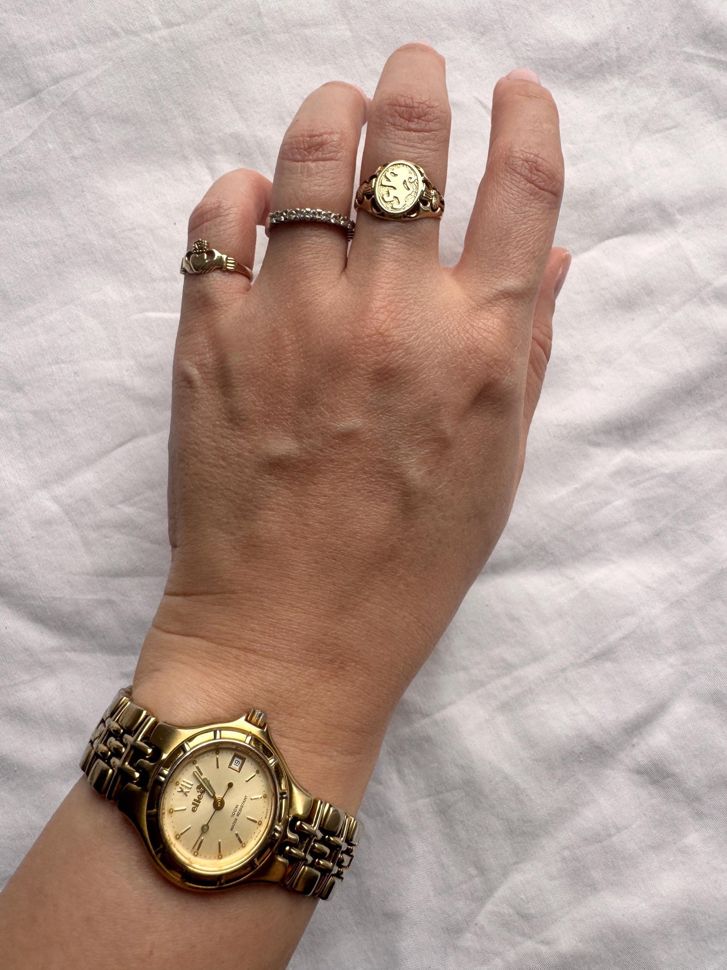 Vintage Ellesse Watch; Gold Tone Ladies Watch