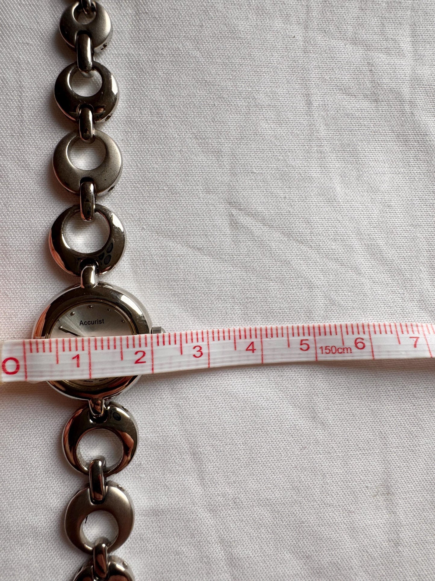 Dainty Bracelet Watch; Vintage Silver Tone Watch