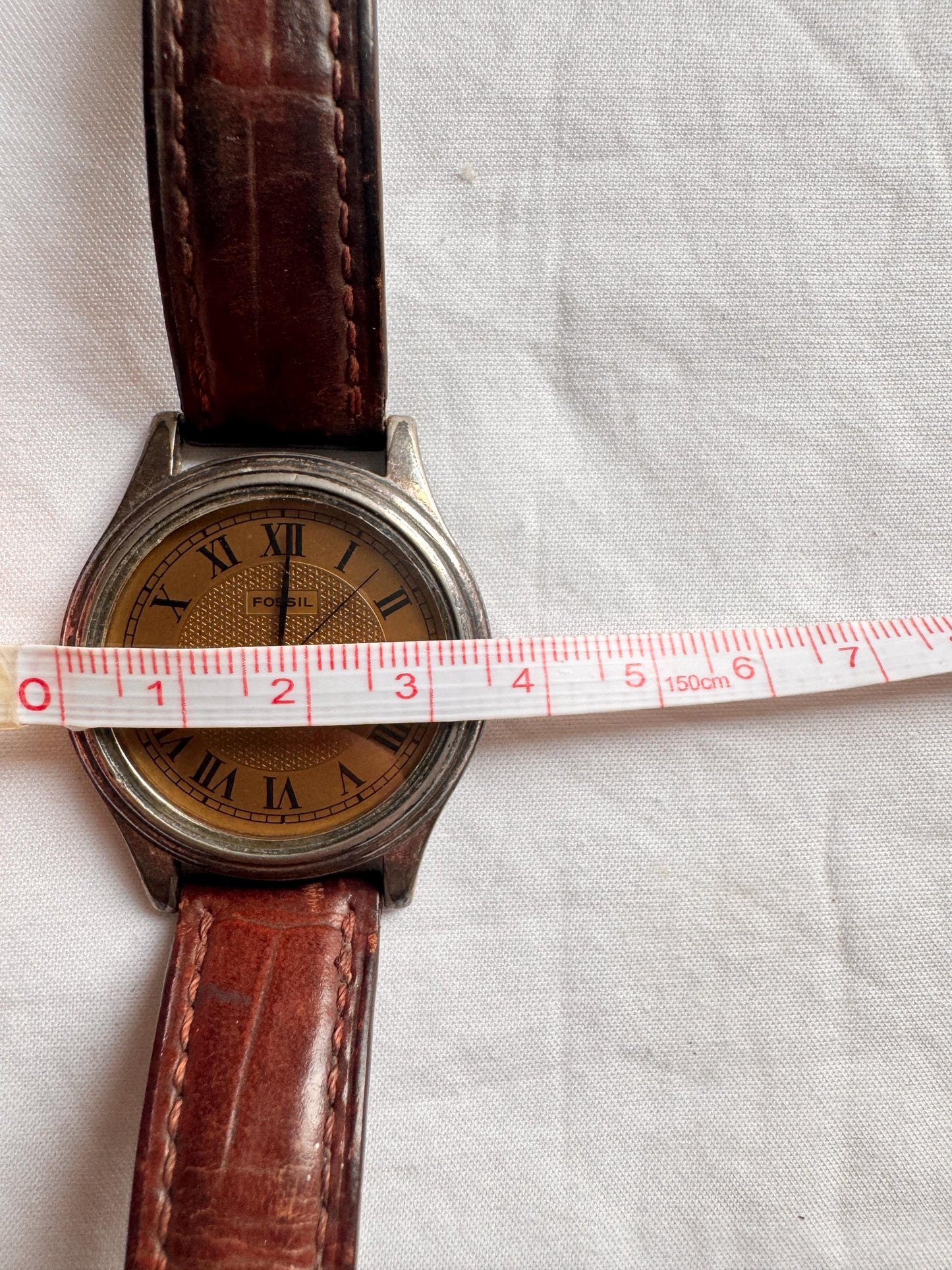 Men's Leather Watch; Vintage Chunky Watch