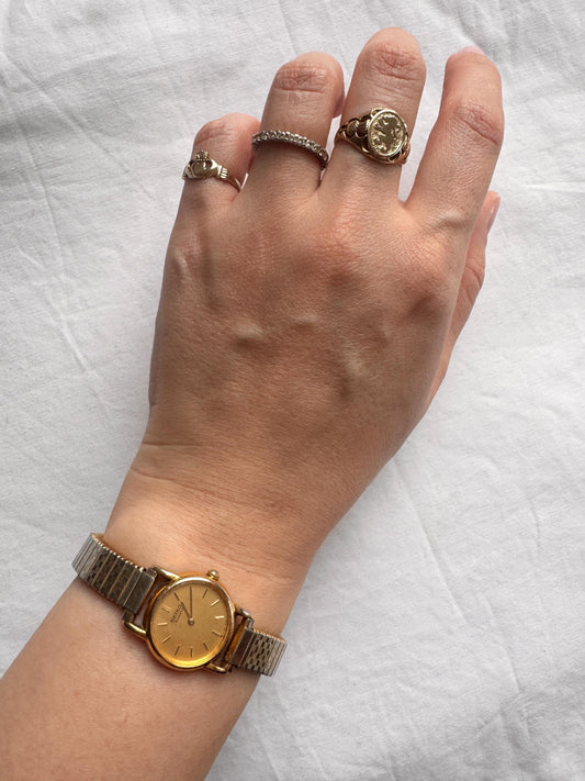 Vintage Seiko Watch; Elasticated 90s Watch