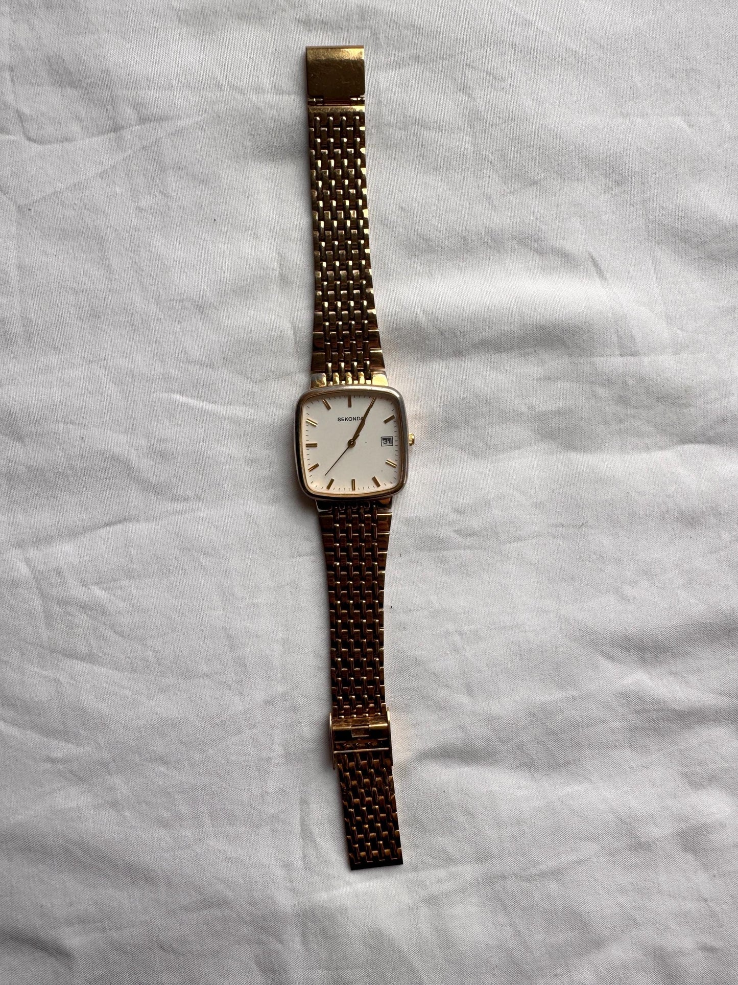 90s Vintage Square Watch; Chunky Unisex Watch