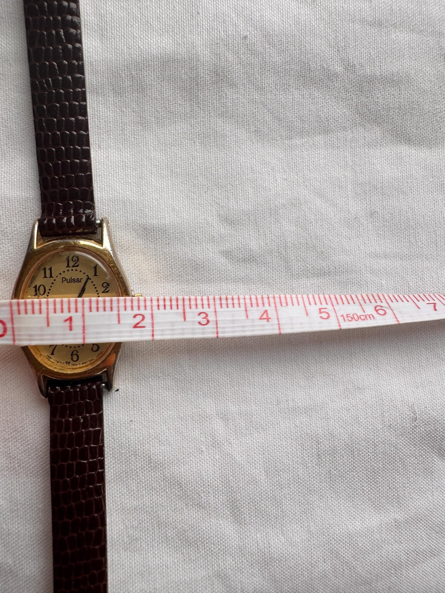 Vintage Leather Watch; Oval Vintage Watch