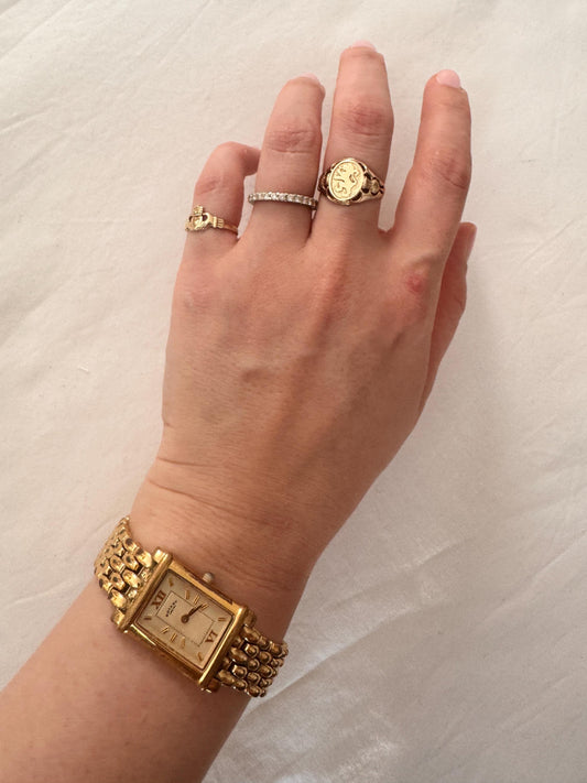 Vintage Roman Numeral Watch; 90s Rotary Watch
