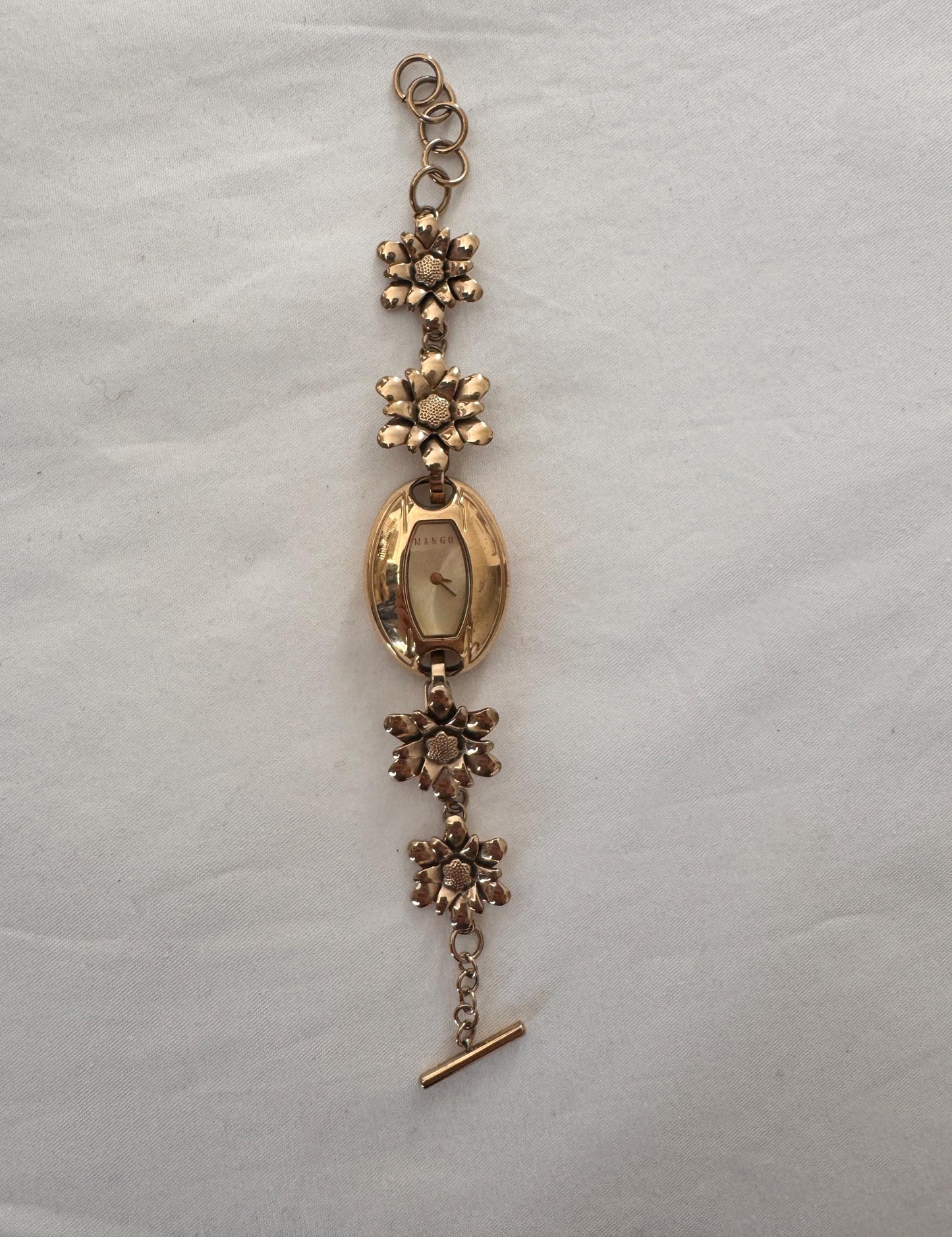 Vintage Flower Charm Watch; Y2K Mango Watch