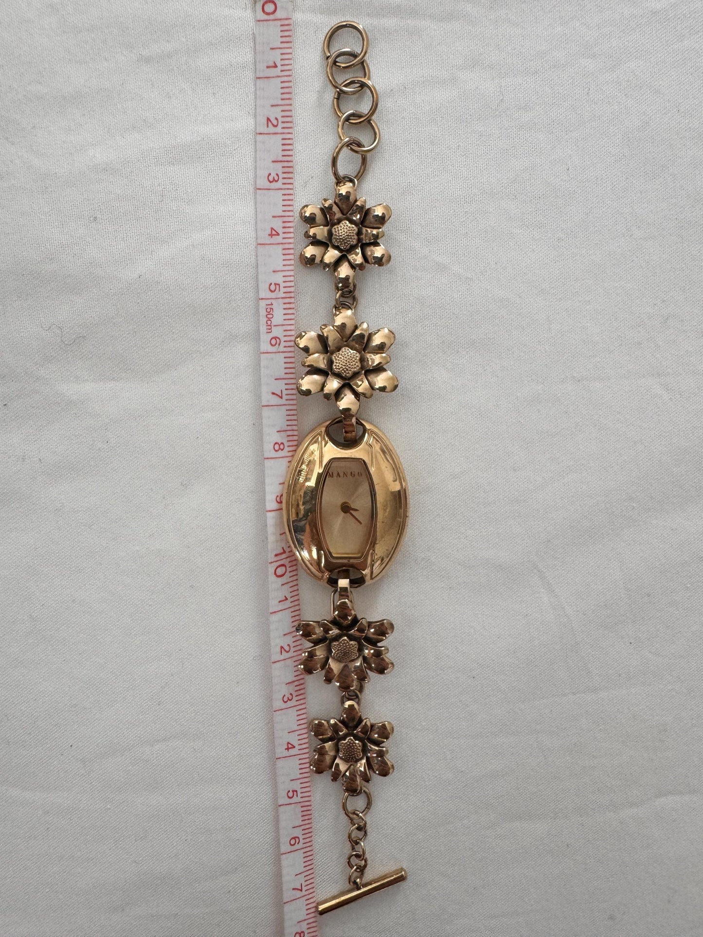 Vintage Flower Charm Watch; Y2K Mango Watch