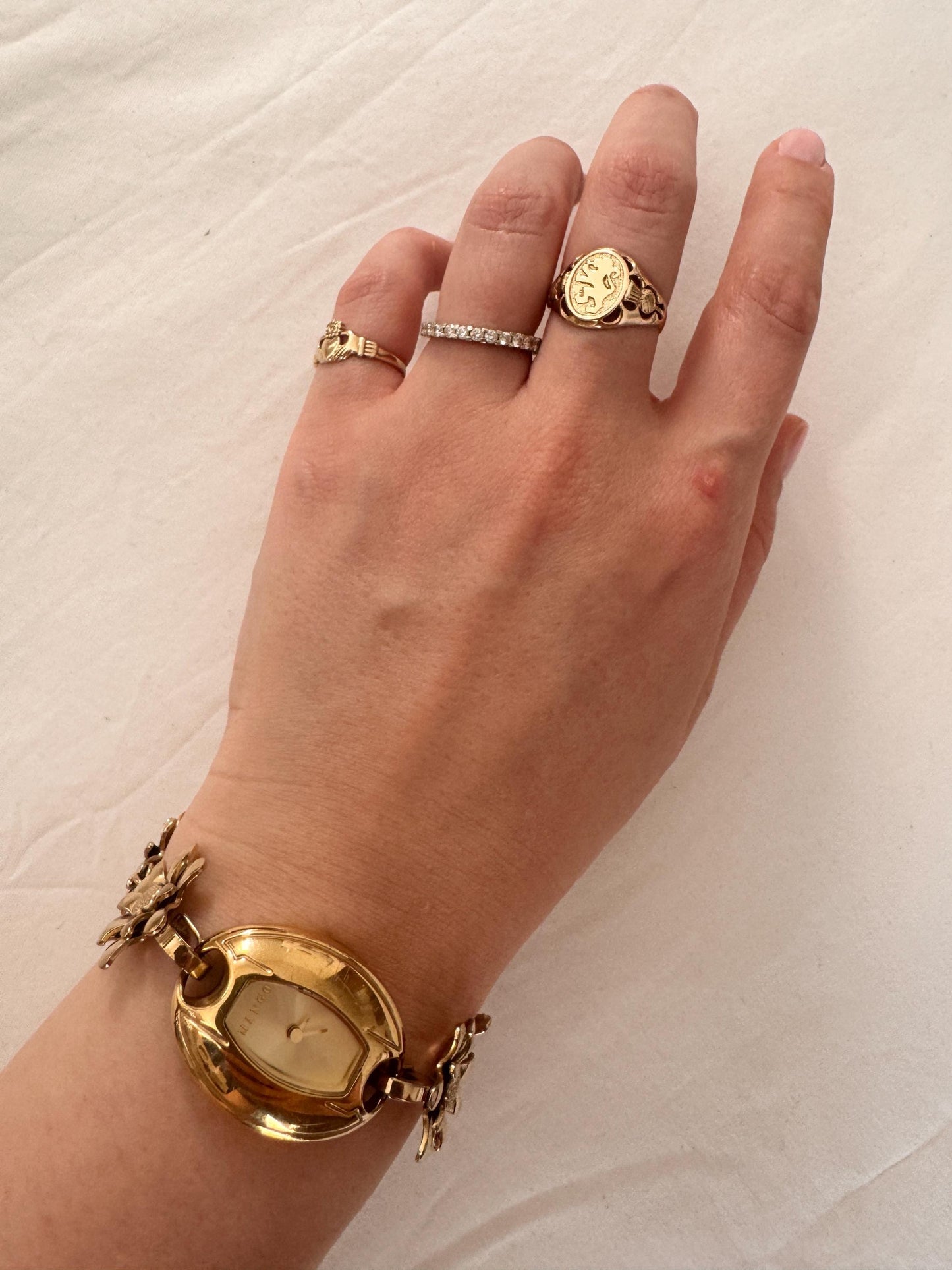 Vintage Flower Charm Watch; Y2K Mango Watch