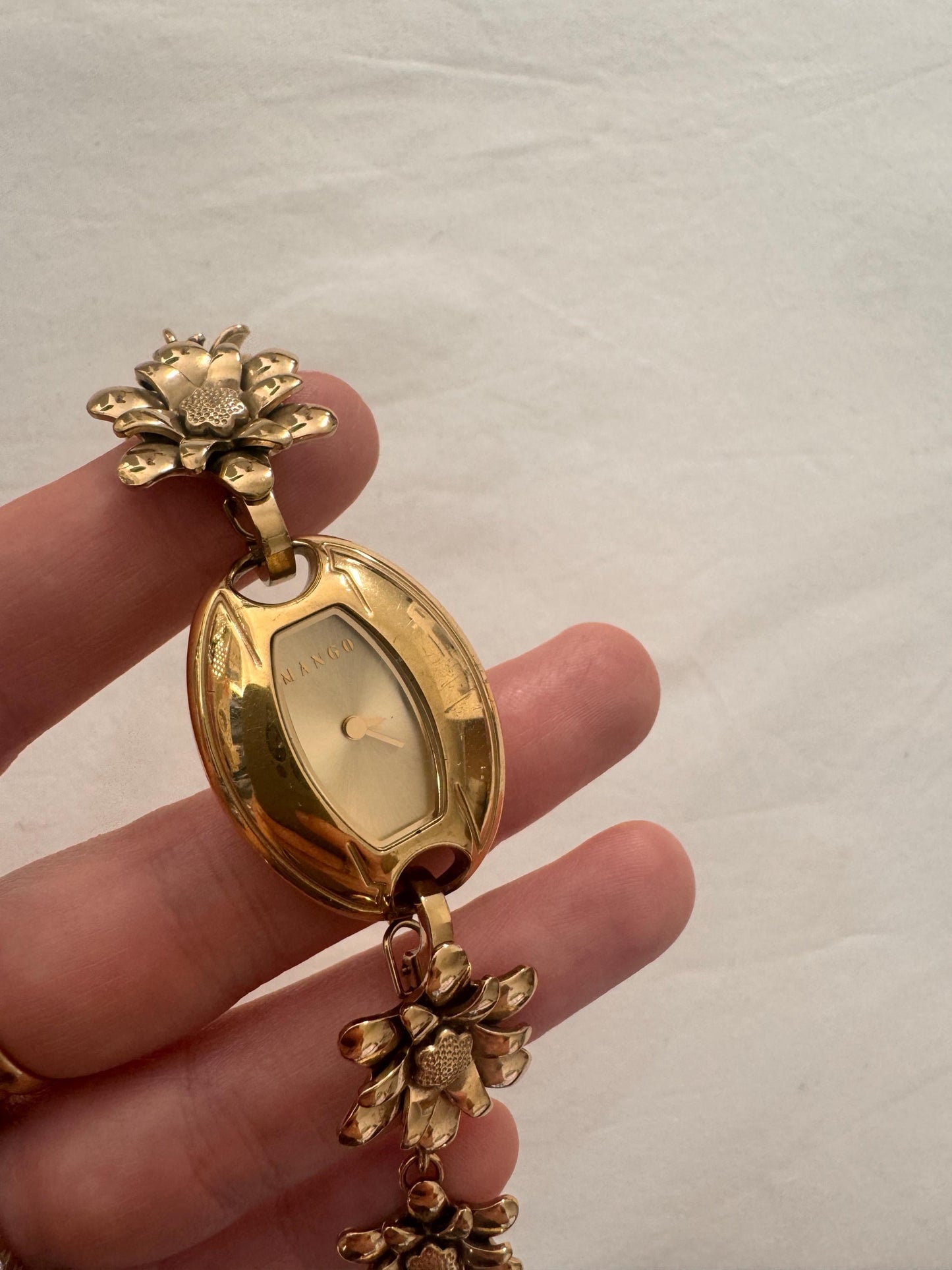 Vintage Flower Charm Watch; Y2K Mango Watch