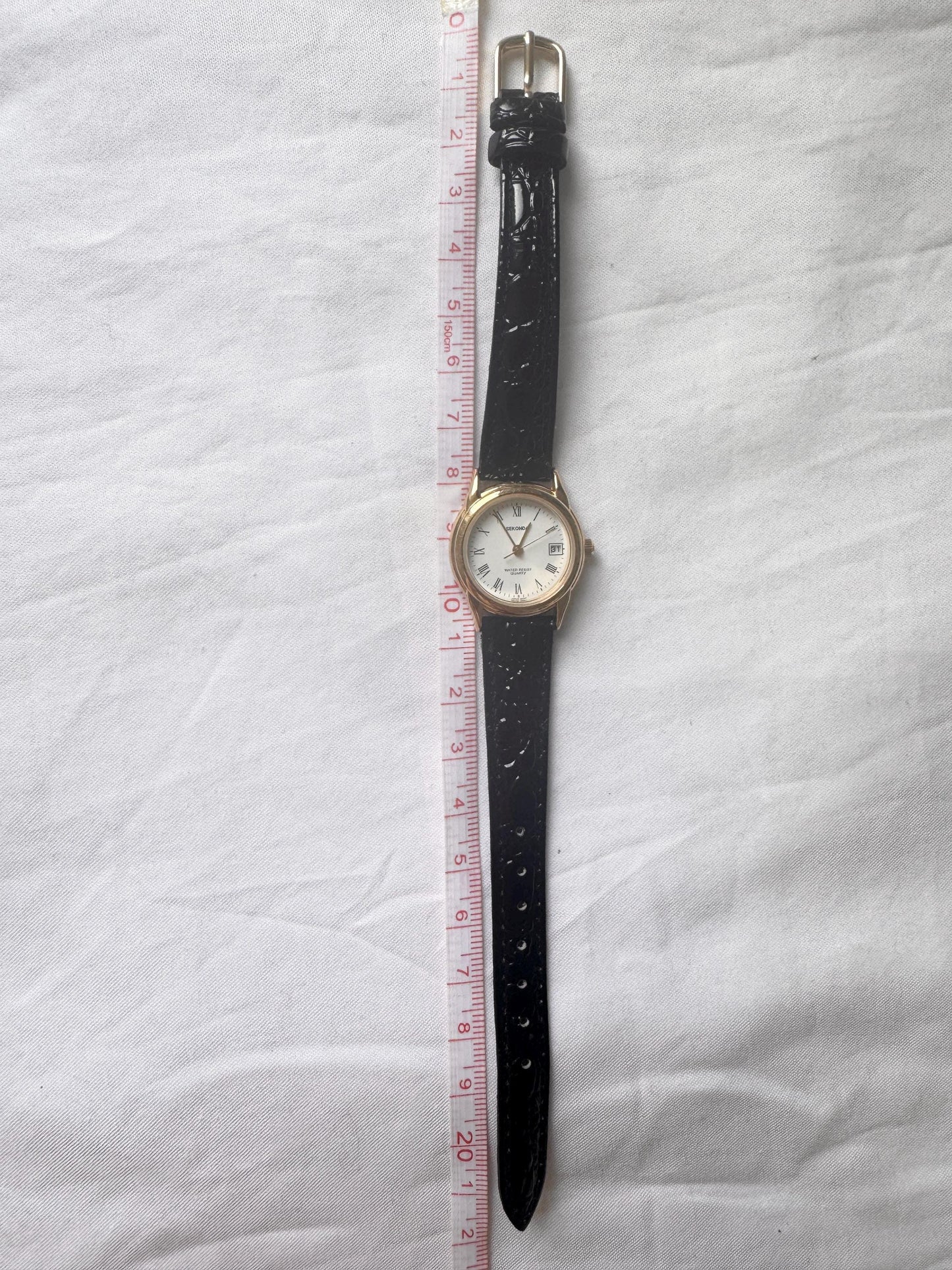 Vintage Leather Oval Watch; Roman Number Watch