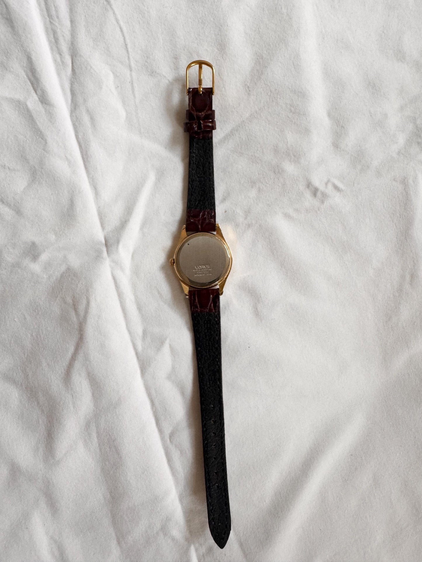 Vintage Leather Watch; 90s Brown Watch