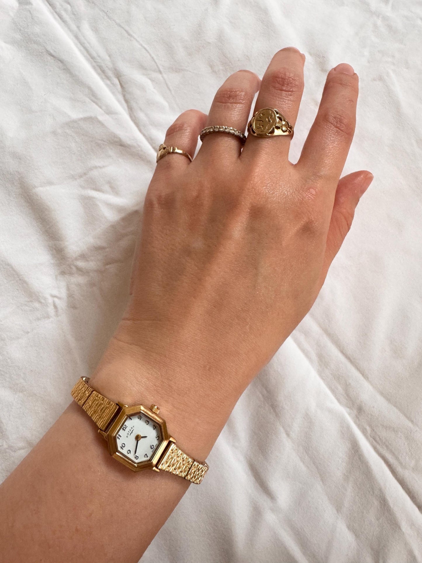 Dainty Vintage Watch; Hexagon Watch Rotary