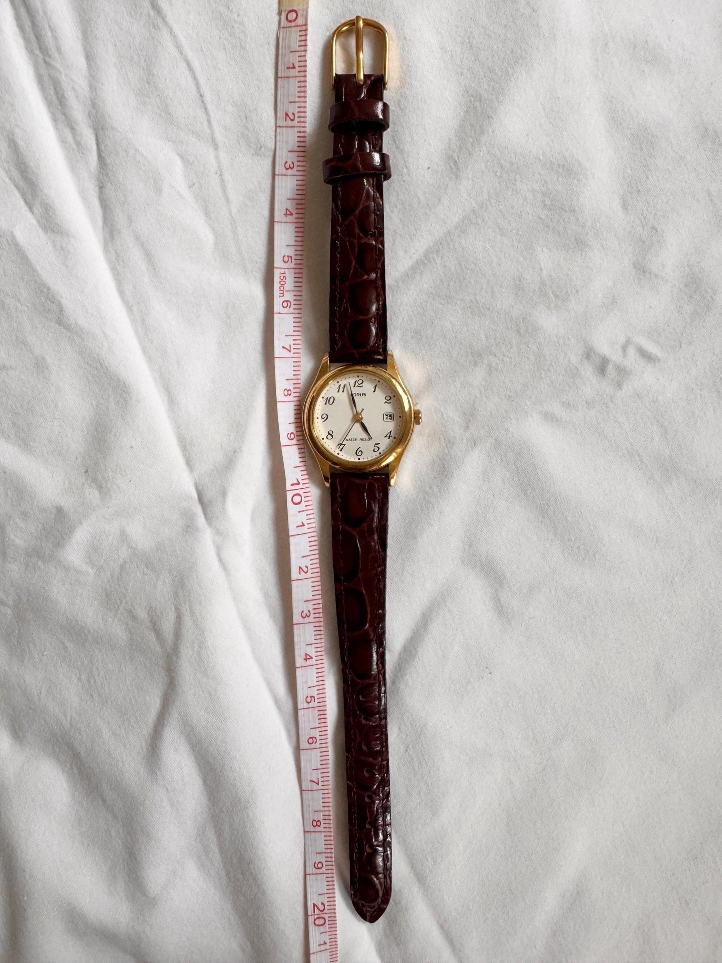 Vintage Leather Watch; 90s Brown Watch