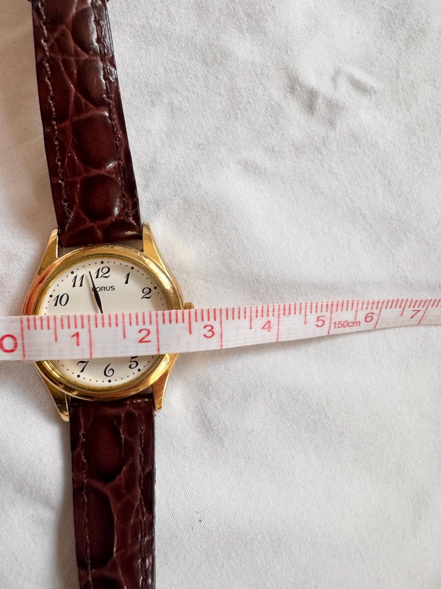Vintage Leather Watch; 90s Brown Watch