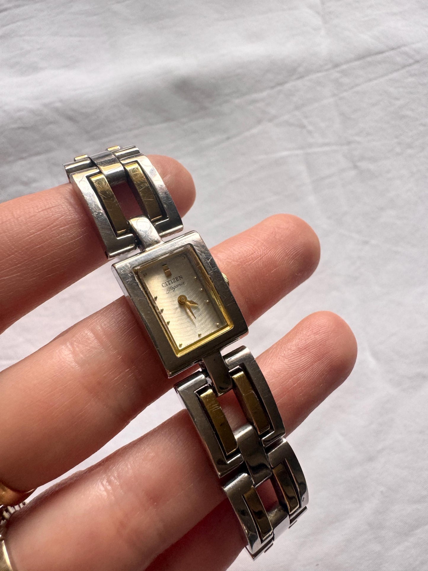 Vintage Citizen Watch; Bracelet Rectangular Watch