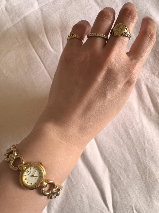 Braided Oval Watch; Vintage Bracelet Watch