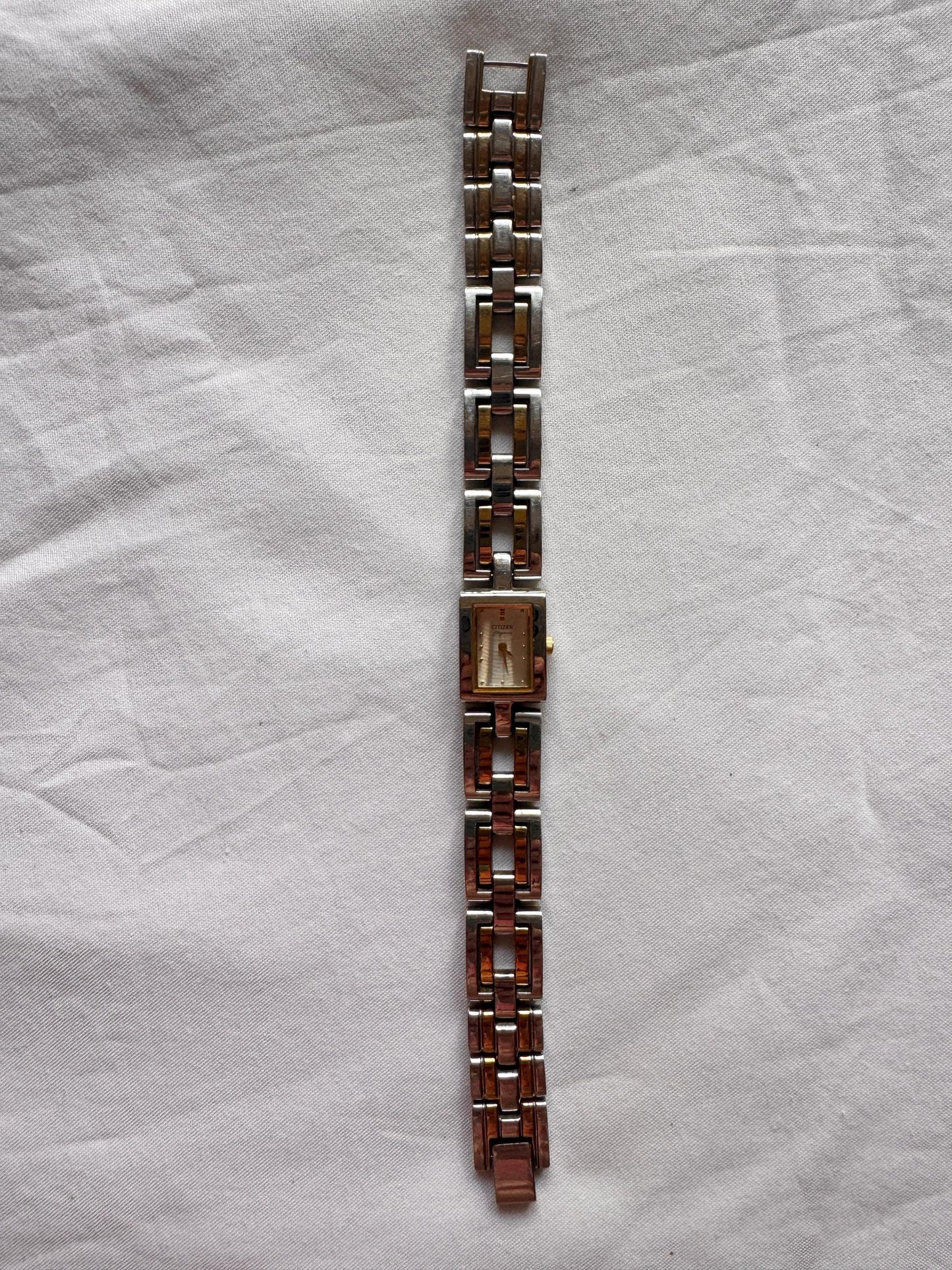 Vintage Citizen Watch; Bracelet Rectangular Watch