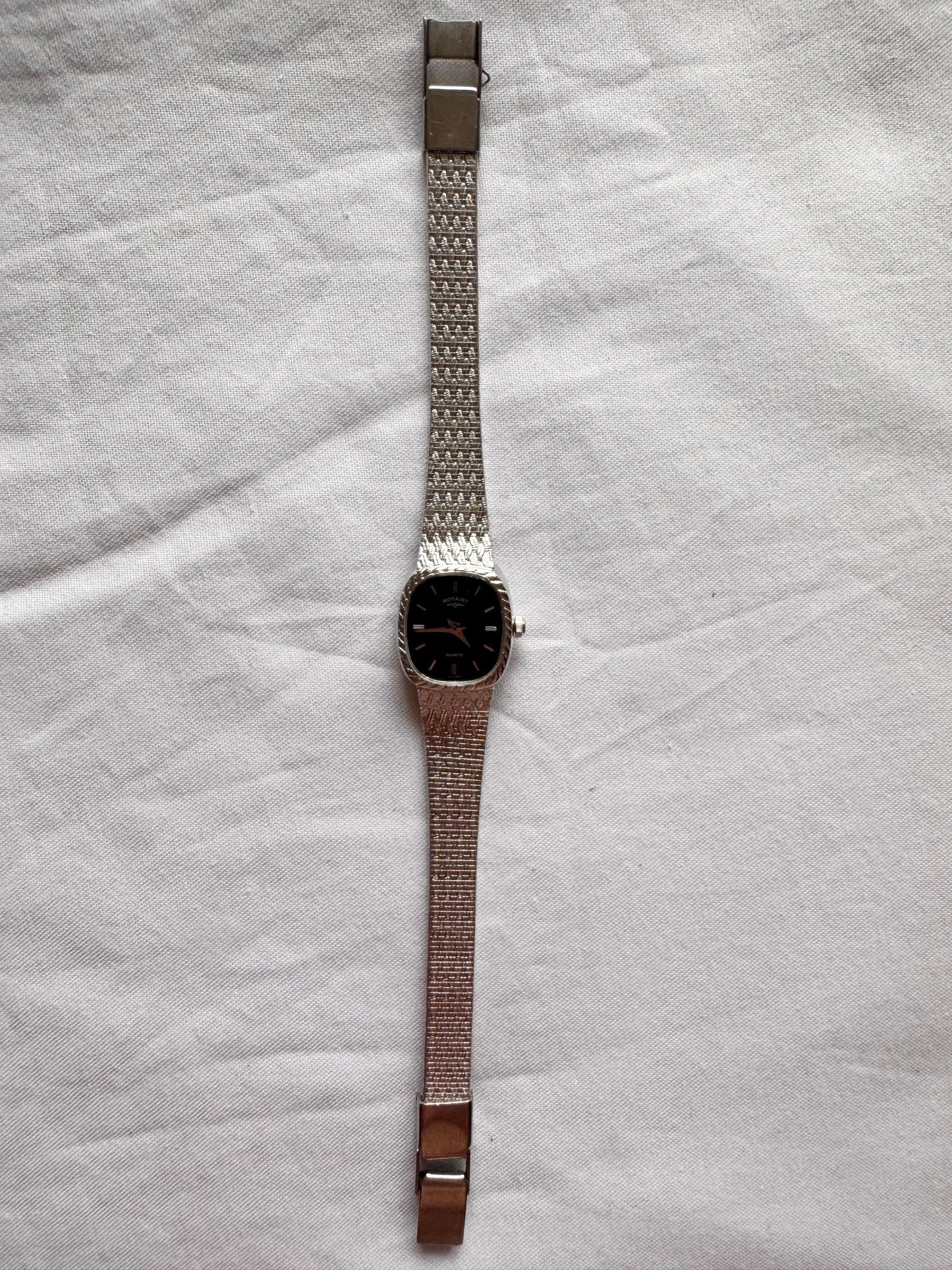 Vintage Silvery Bracelet Watch; Dainty Silver Look Watch