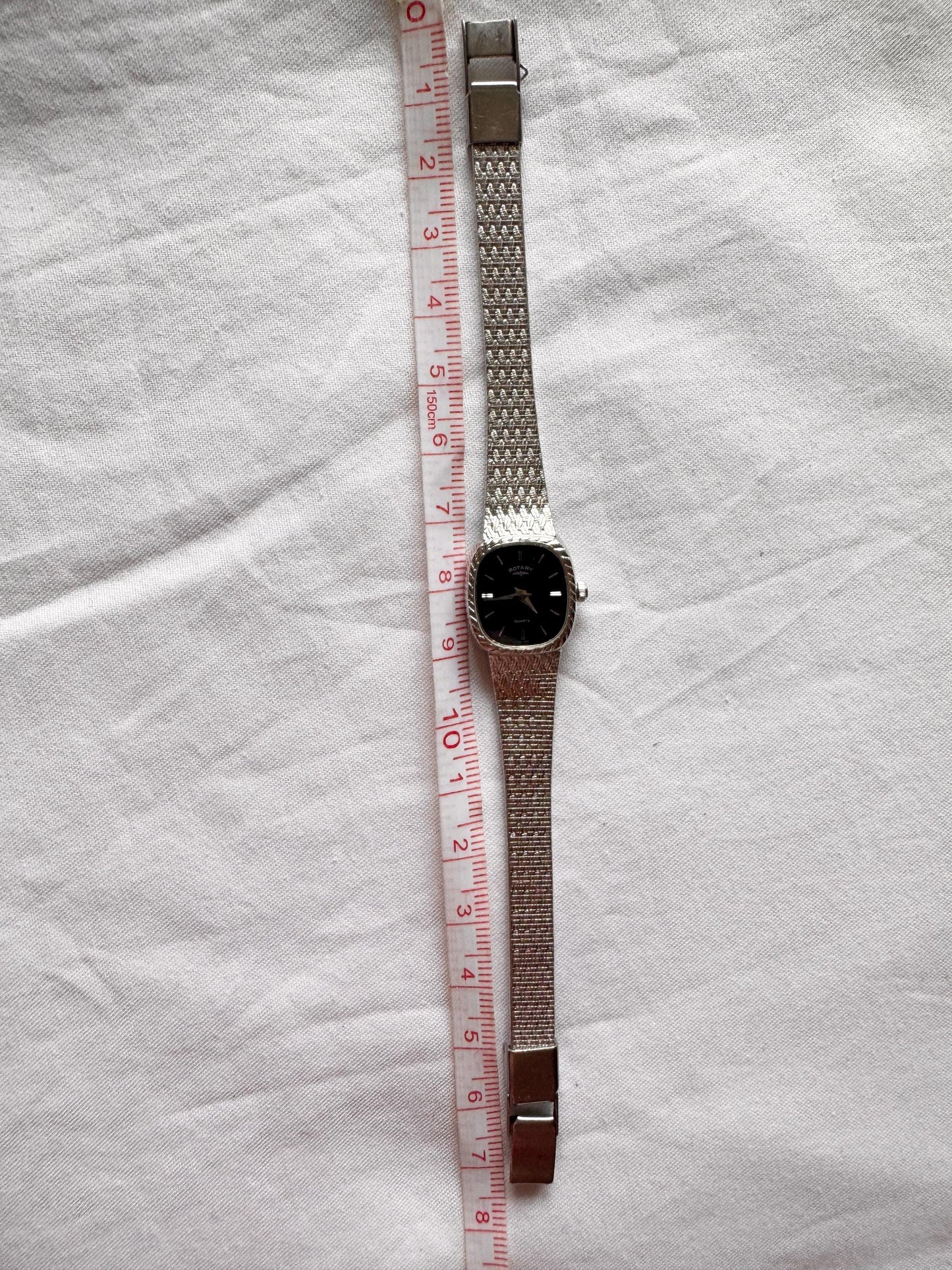 Vintage Silvery Bracelet Watch; Dainty Silver Look Watch
